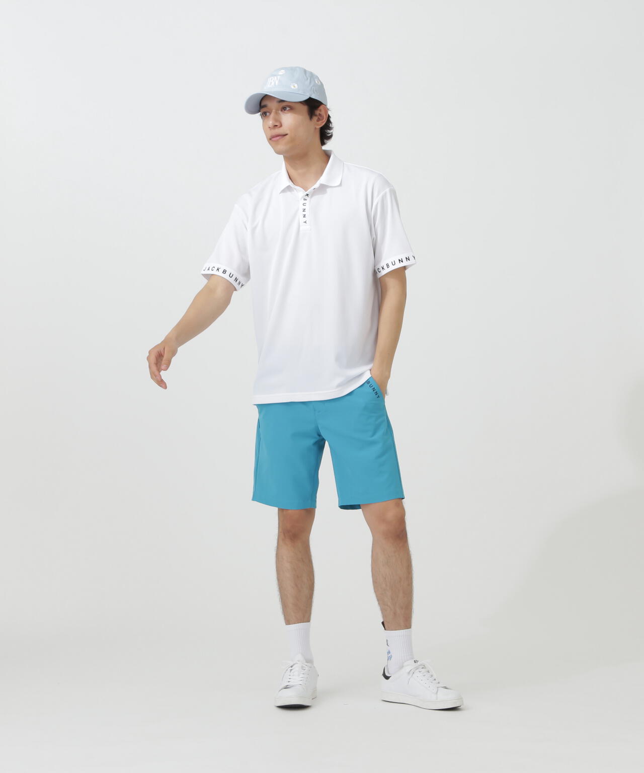 PEメッシュカノコ半袖ポロシャツ