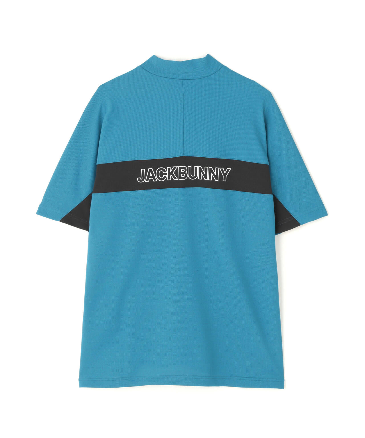 PEメッシュ半袖モックネックカットソー