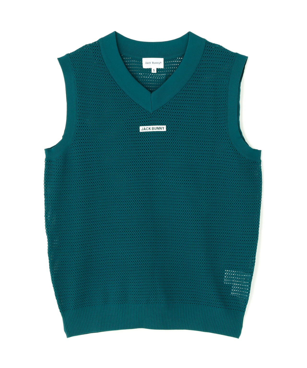 イージーケアキューブメッシュVネックニットベスト (MENS)