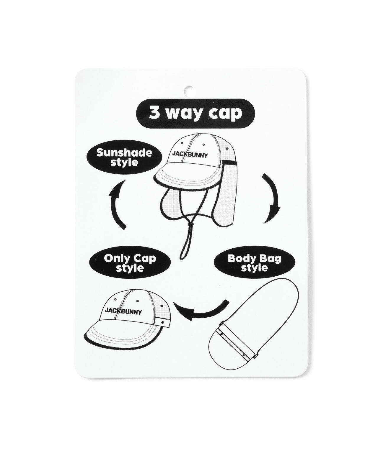 3WAYサンシールドキャップ  (UNISEX)