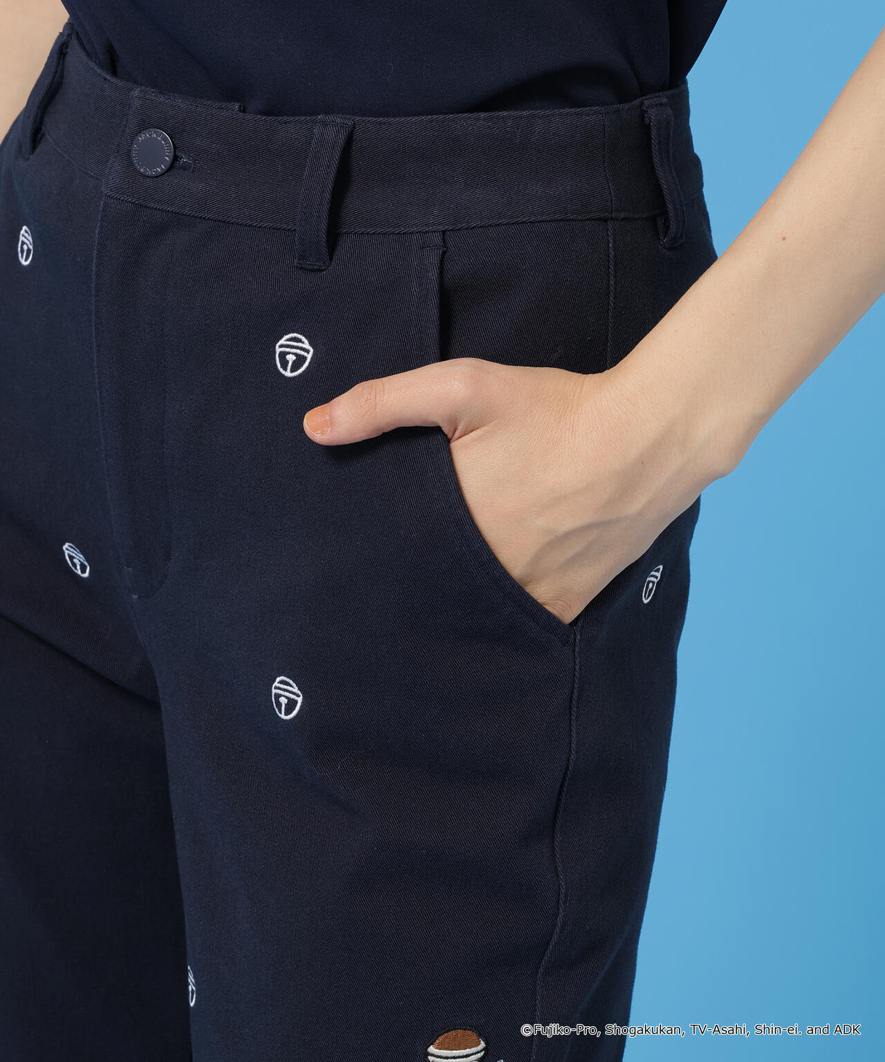【ドラえもん】2WAYストレッチツイル総柄ロングパンツ