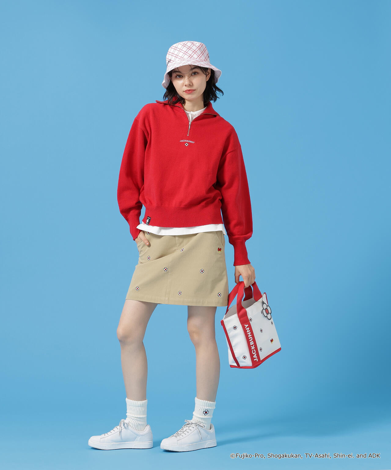 【ドラえもん】2WAYストレッチツイル総柄スカート