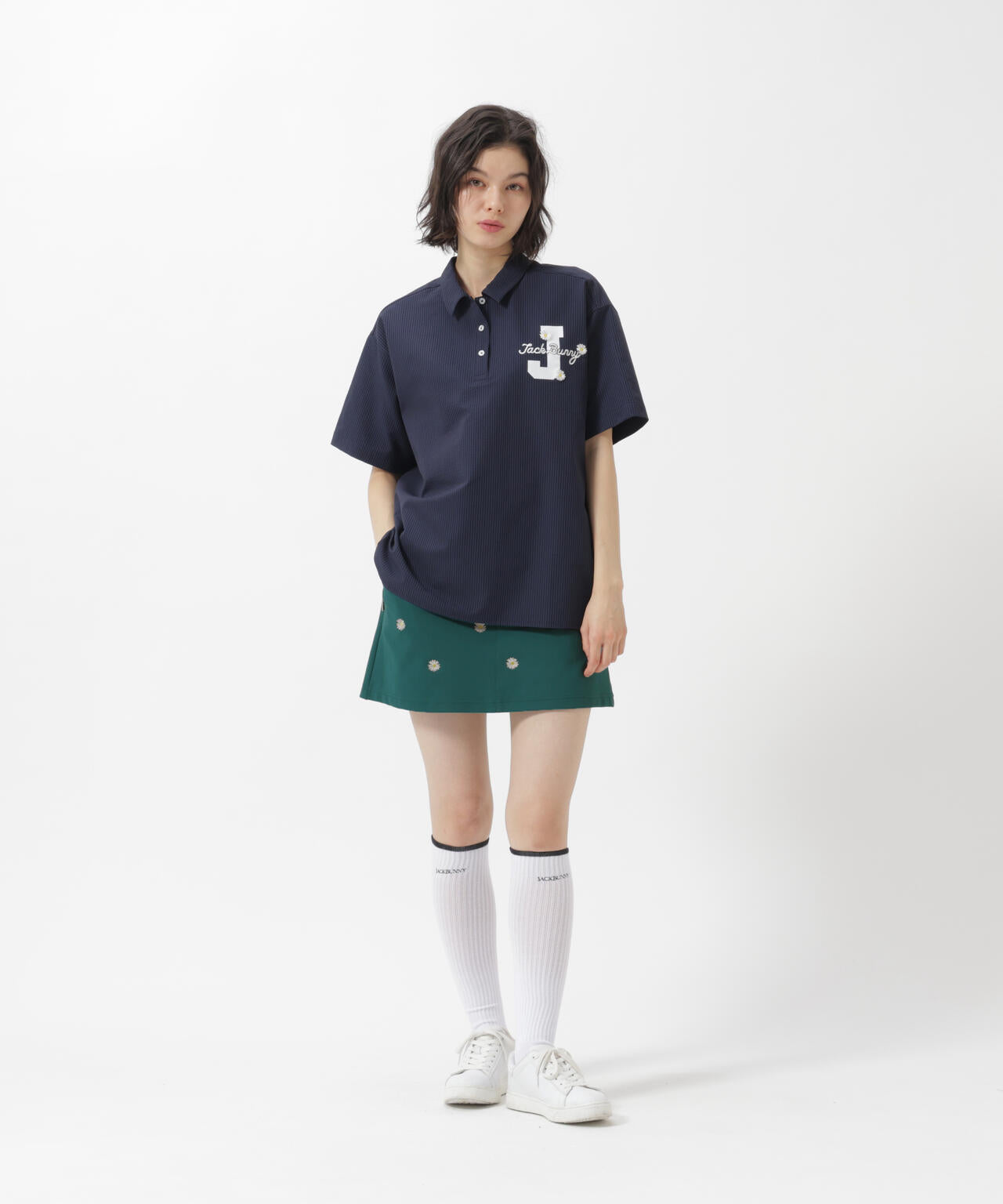 吸水速乾ストライプ半袖シャツ