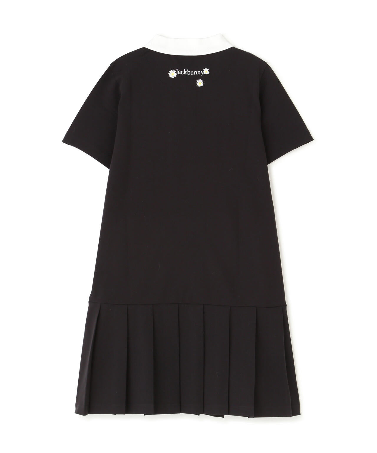 【CINEMA MONOTONE】2WAYグリッドストレッチFlower半袖ポロワンピース