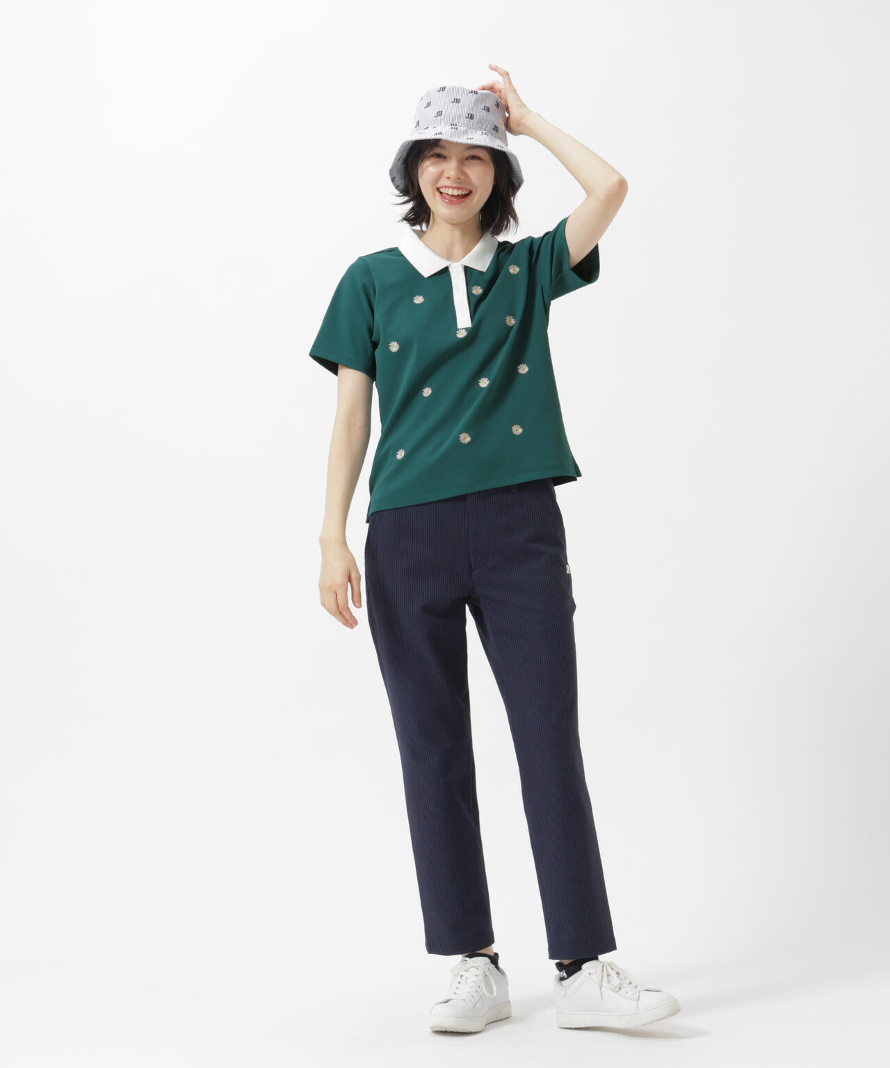 吸水速乾ストライプロングパンツ