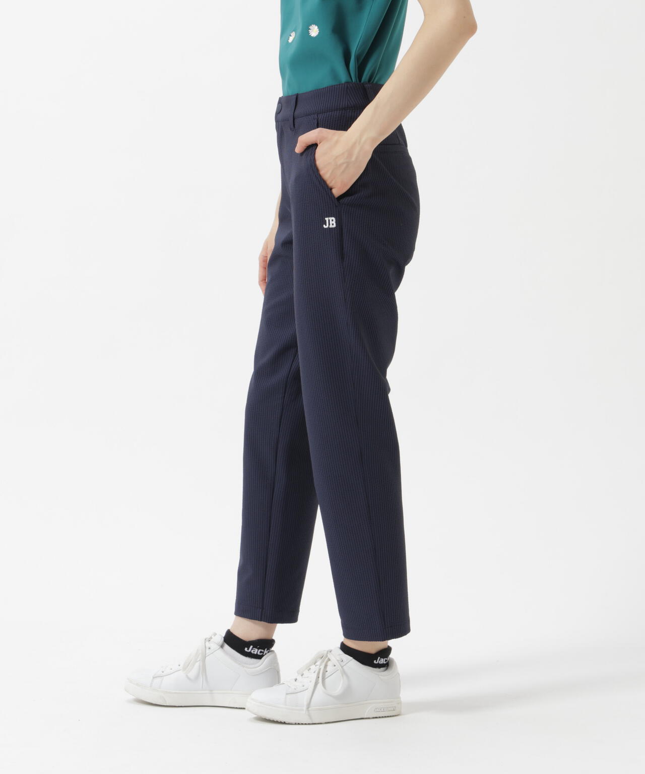 吸水速乾ストライプロングパンツ