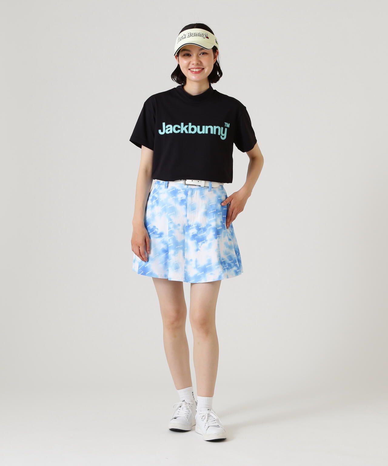 変形メッシュフリルスカート