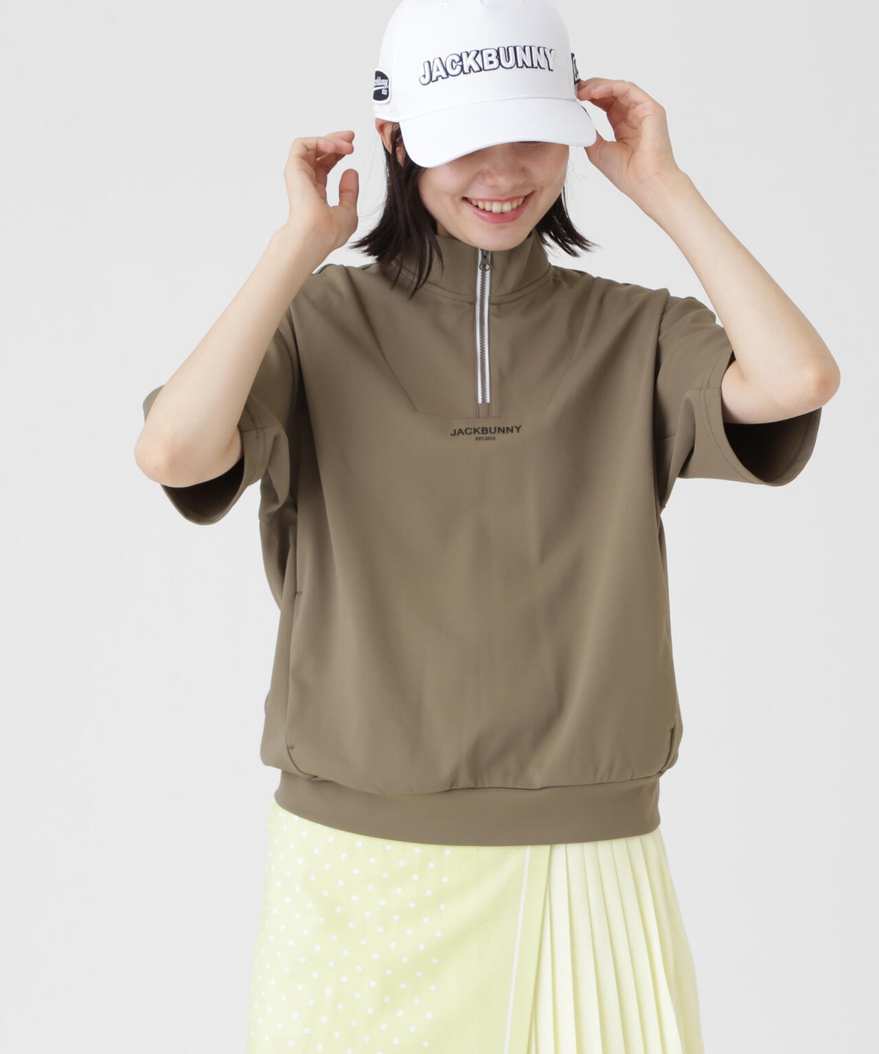 HyperHelixメッシュ半袖ハーフジップカットソー (WOMENS)