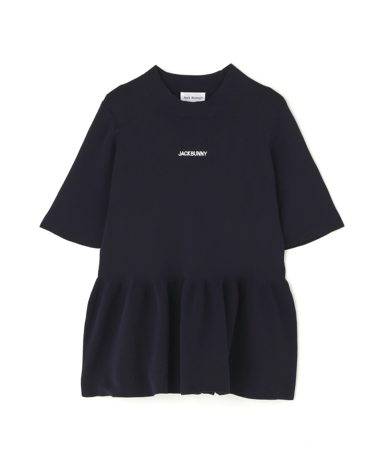 イージーケアフレア半袖モックネックニット (WOMENS)