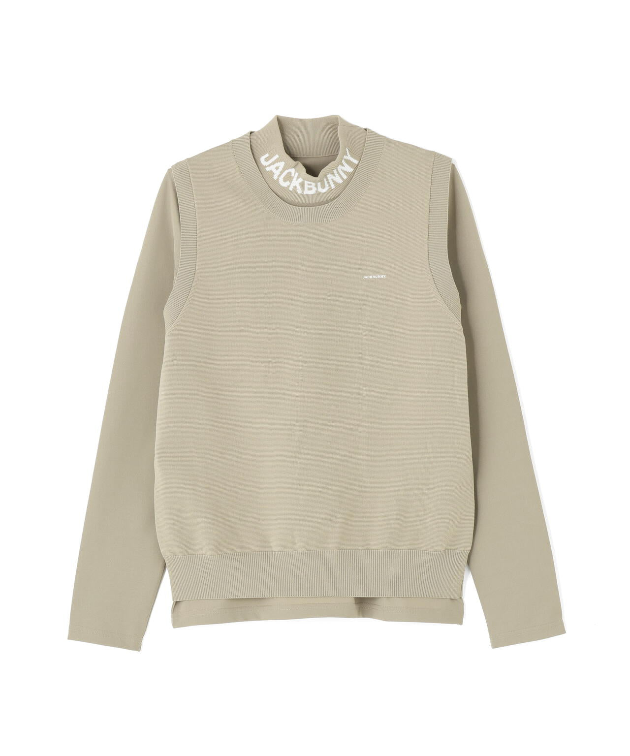 [3WAY]ニットベスト付きモックネックシャツ (WOMENS)