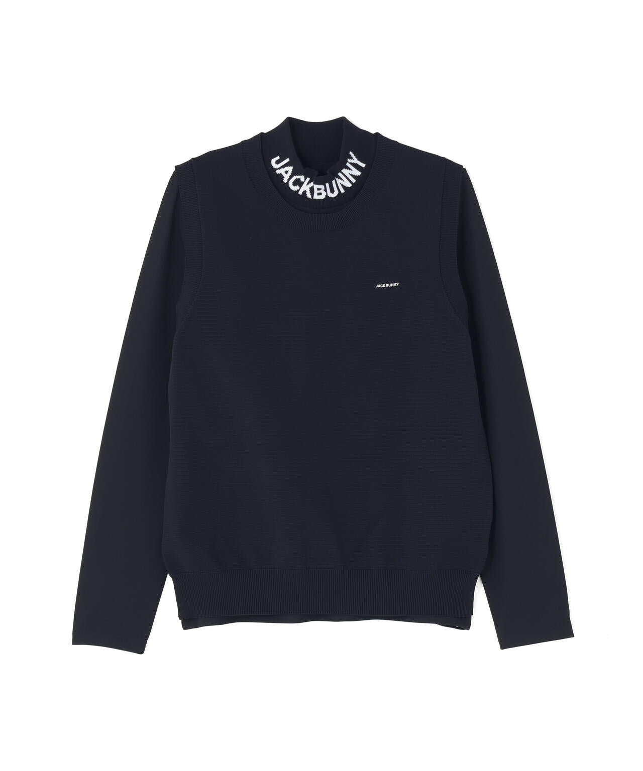 [3WAY]ニットベスト付きモックネックシャツ (WOMENS)