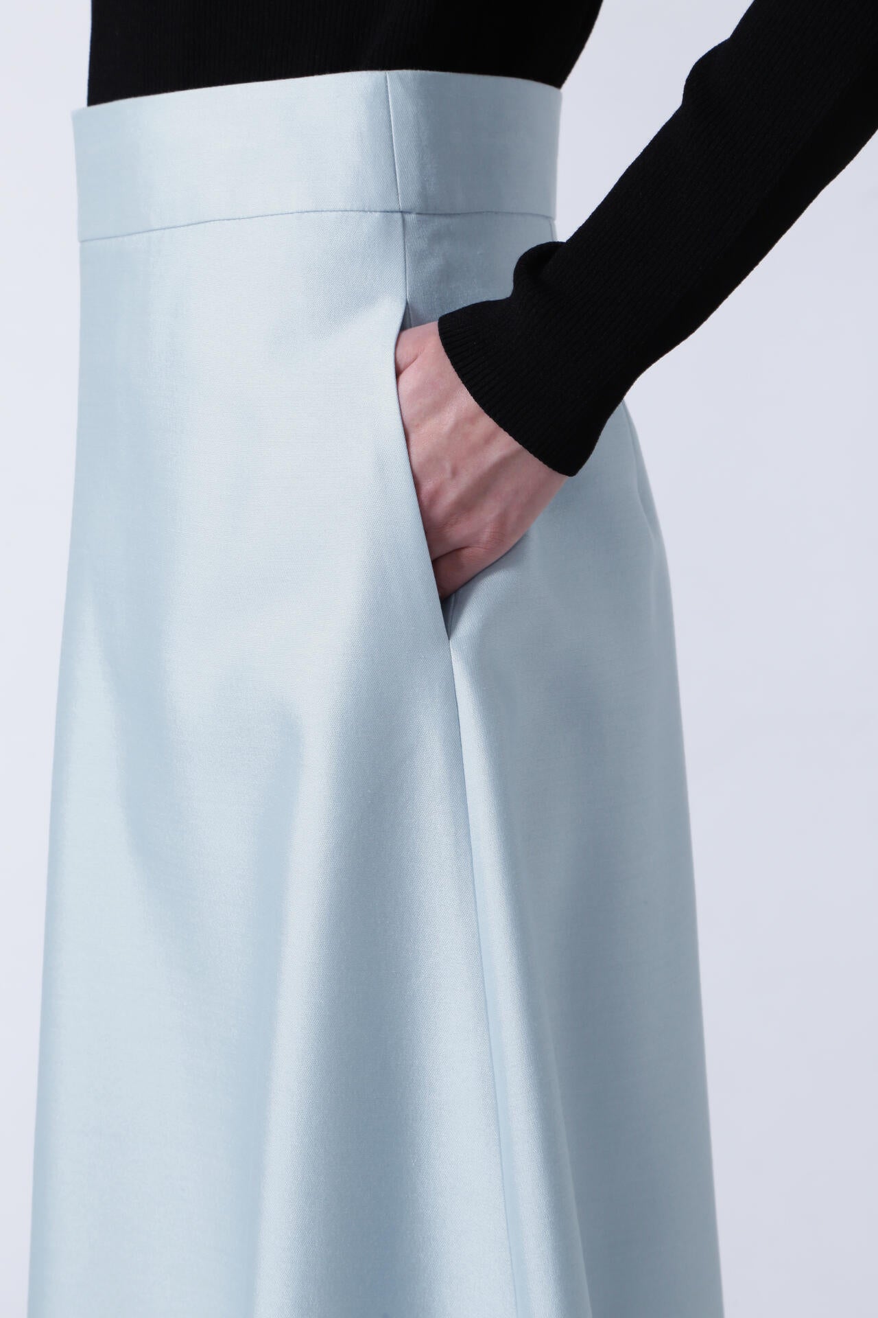 【WEB限定 40サイズ展開】シルクウールツイルスカート