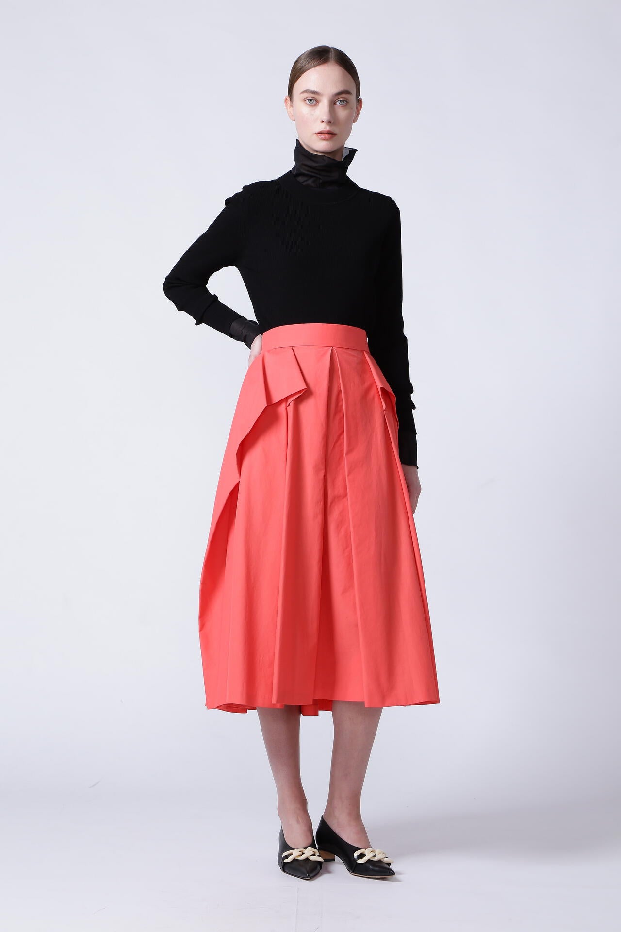 コットンナイロングログランスカート