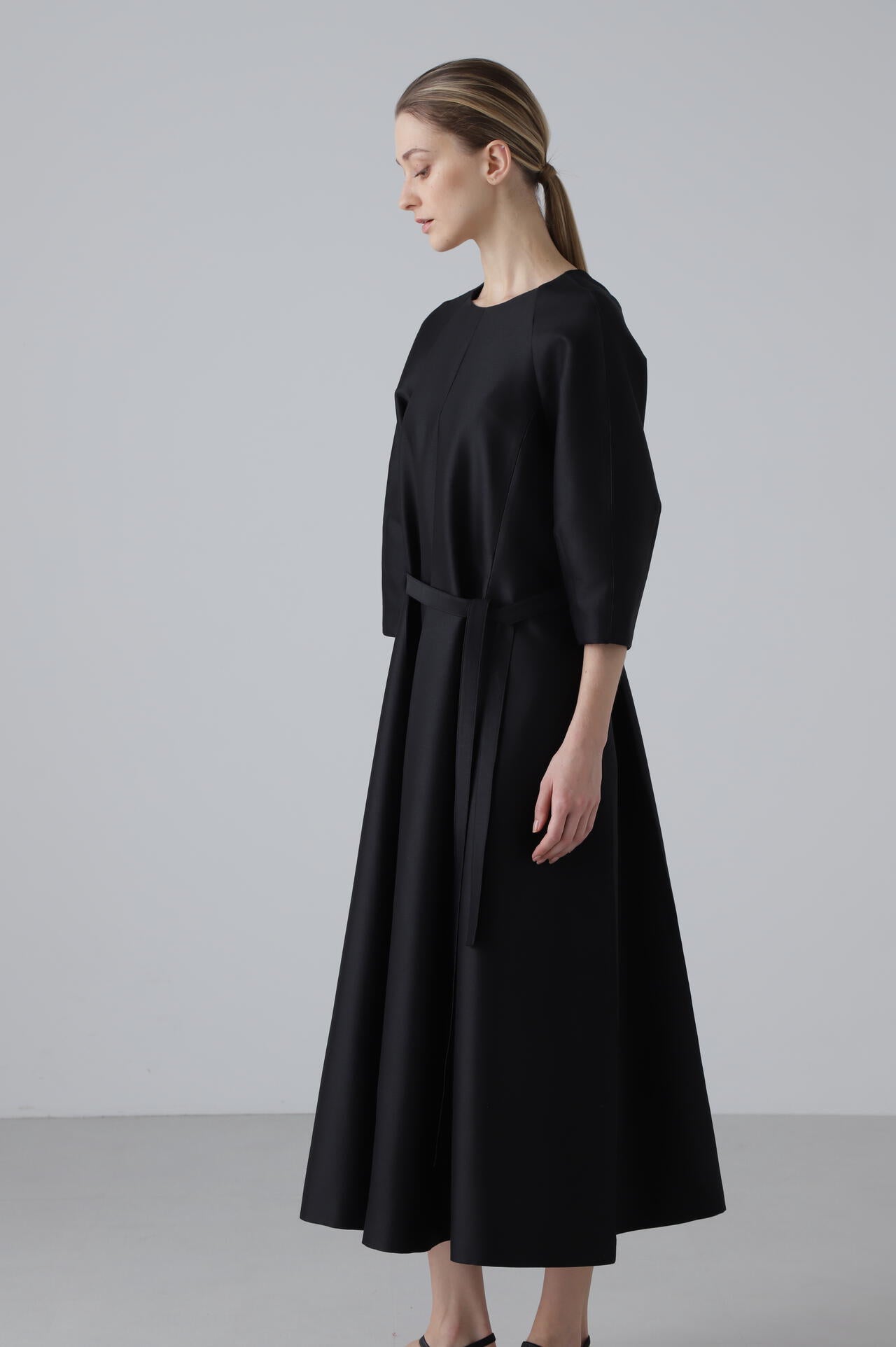 <BLACK LABEL>ウールシルクダブルクロスワンピース