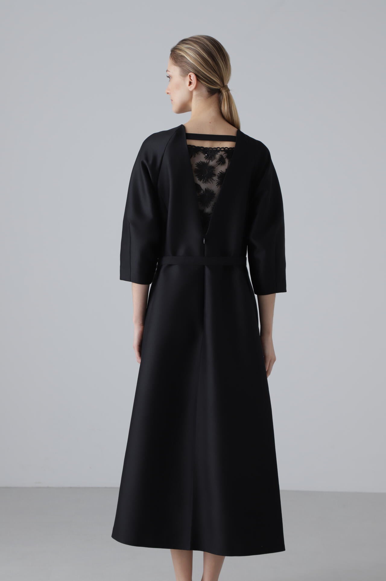 <BLACK LABEL>ウールシルクダブルクロスワンピース