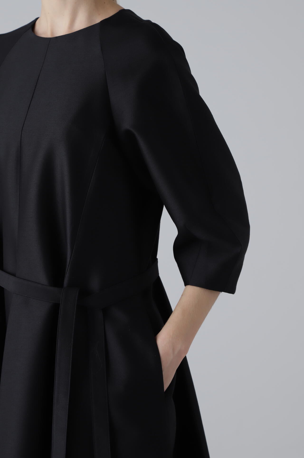 <BLACK LABEL>ウールシルクダブルクロスワンピース