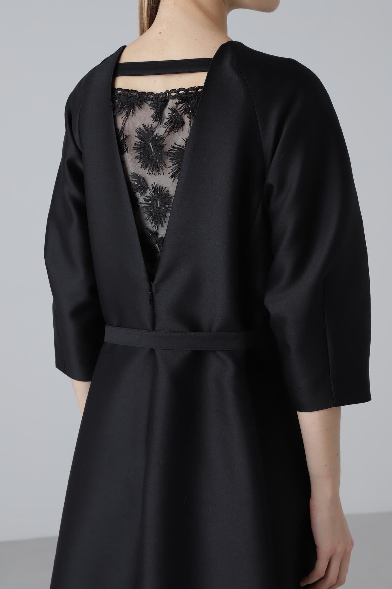 <BLACK LABEL>ウールシルクダブルクロスワンピース