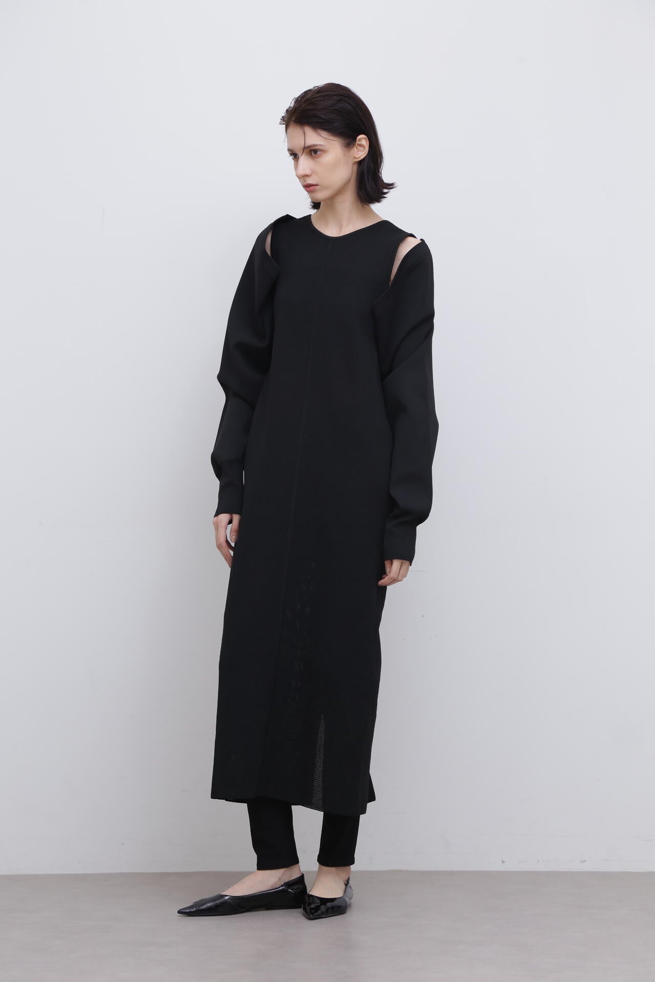 ＜UNiPH＞スポンディッシュストレッチメッシュニットワンピース