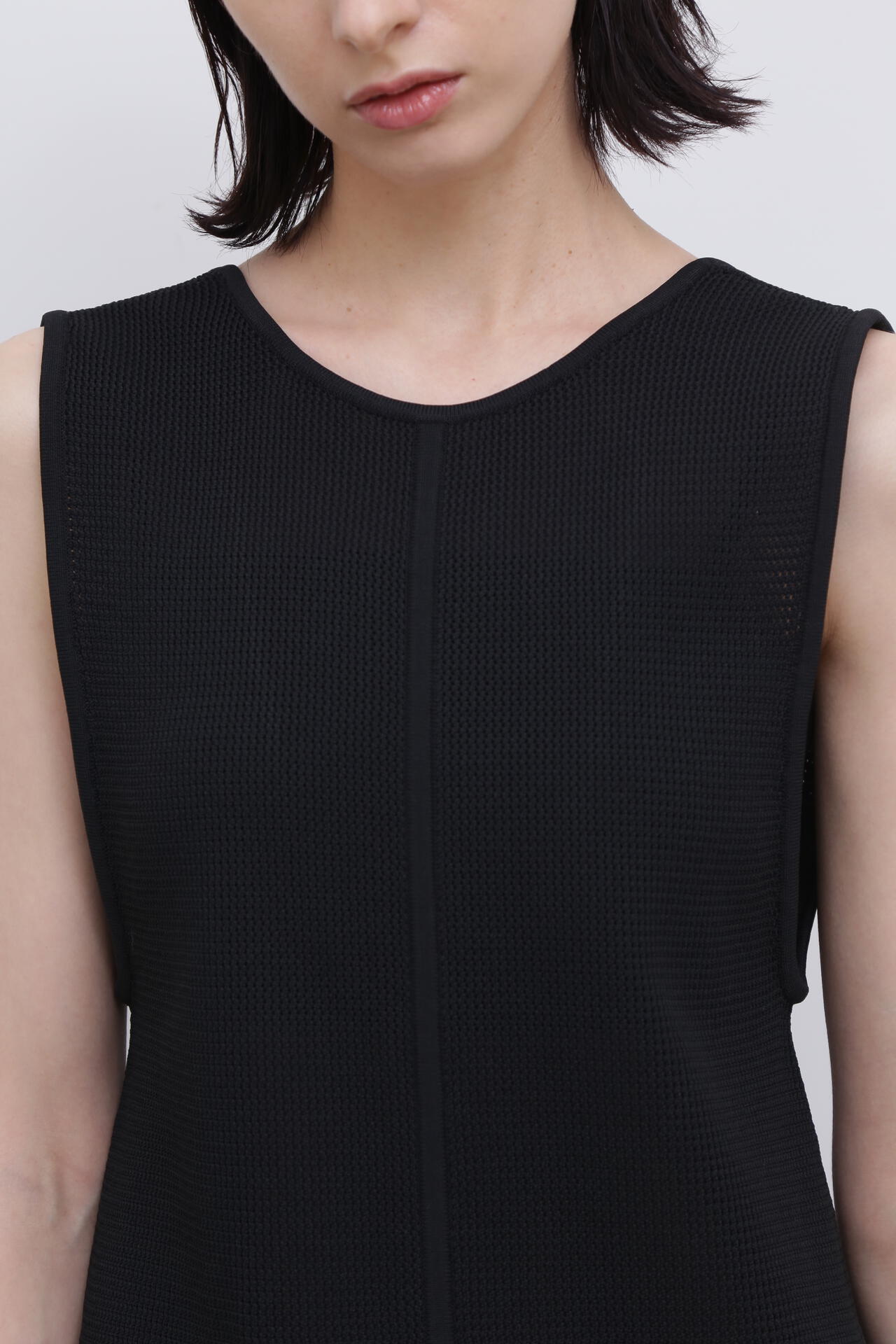 ＜UNiPH＞スポンディッシュストレッチメッシュニットワンピース