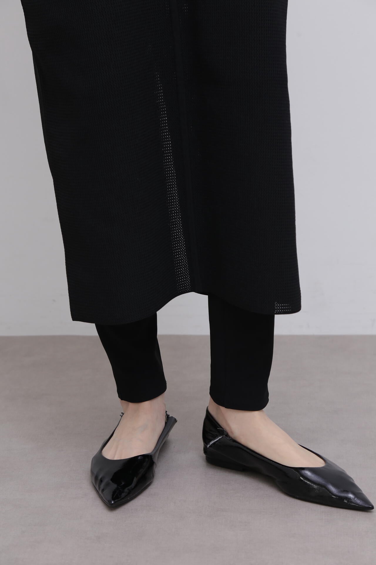 ＜UNiPH＞スポンディッシュストレッチメッシュニットワンピース