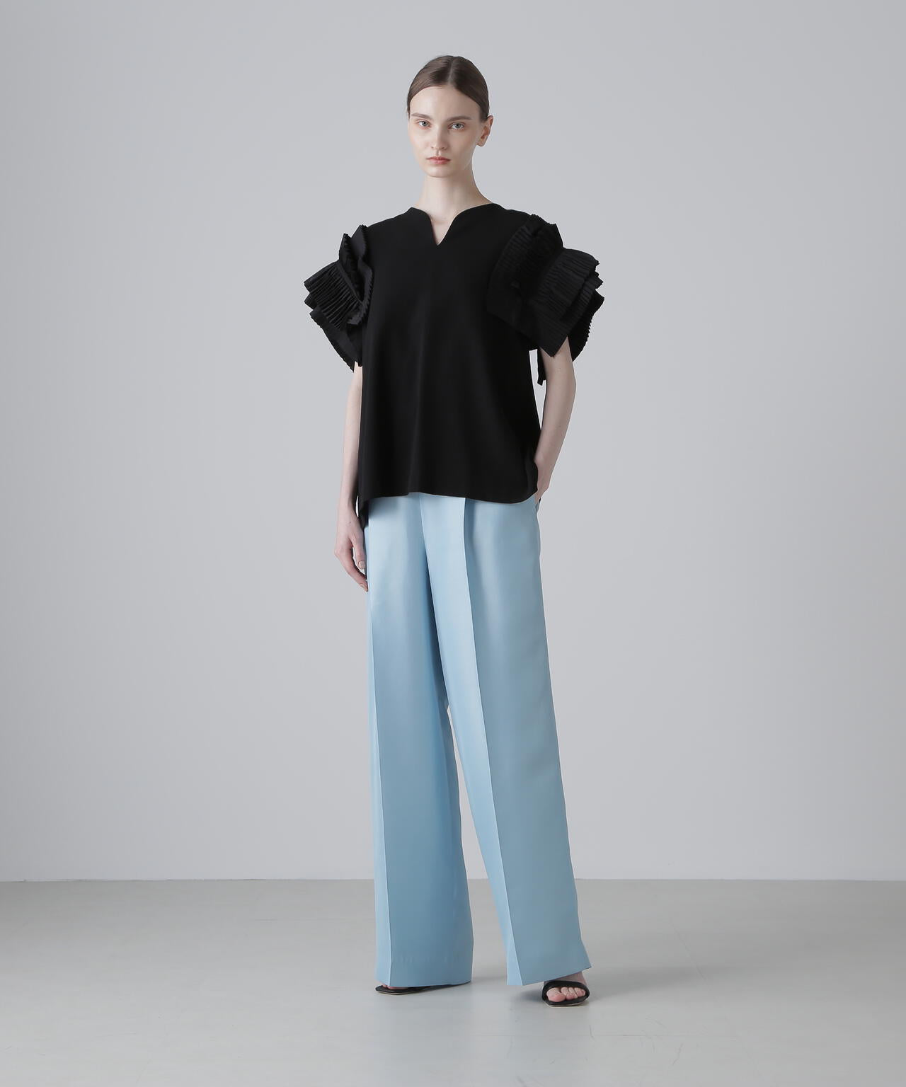 ＜BLACK LABEL＞シルクダブルクロスパンツ