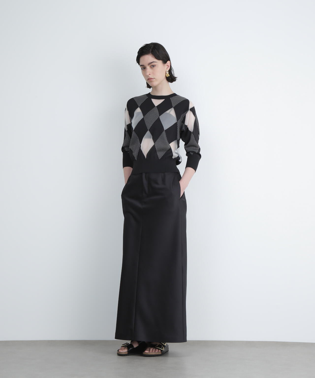 ＜UNiPH＞マットサテンスカート