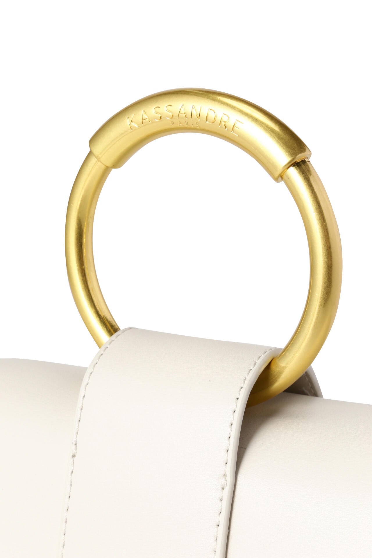【KASSANDRE Paris】GAIA　Small Round Gold Metal Hnadle Bag