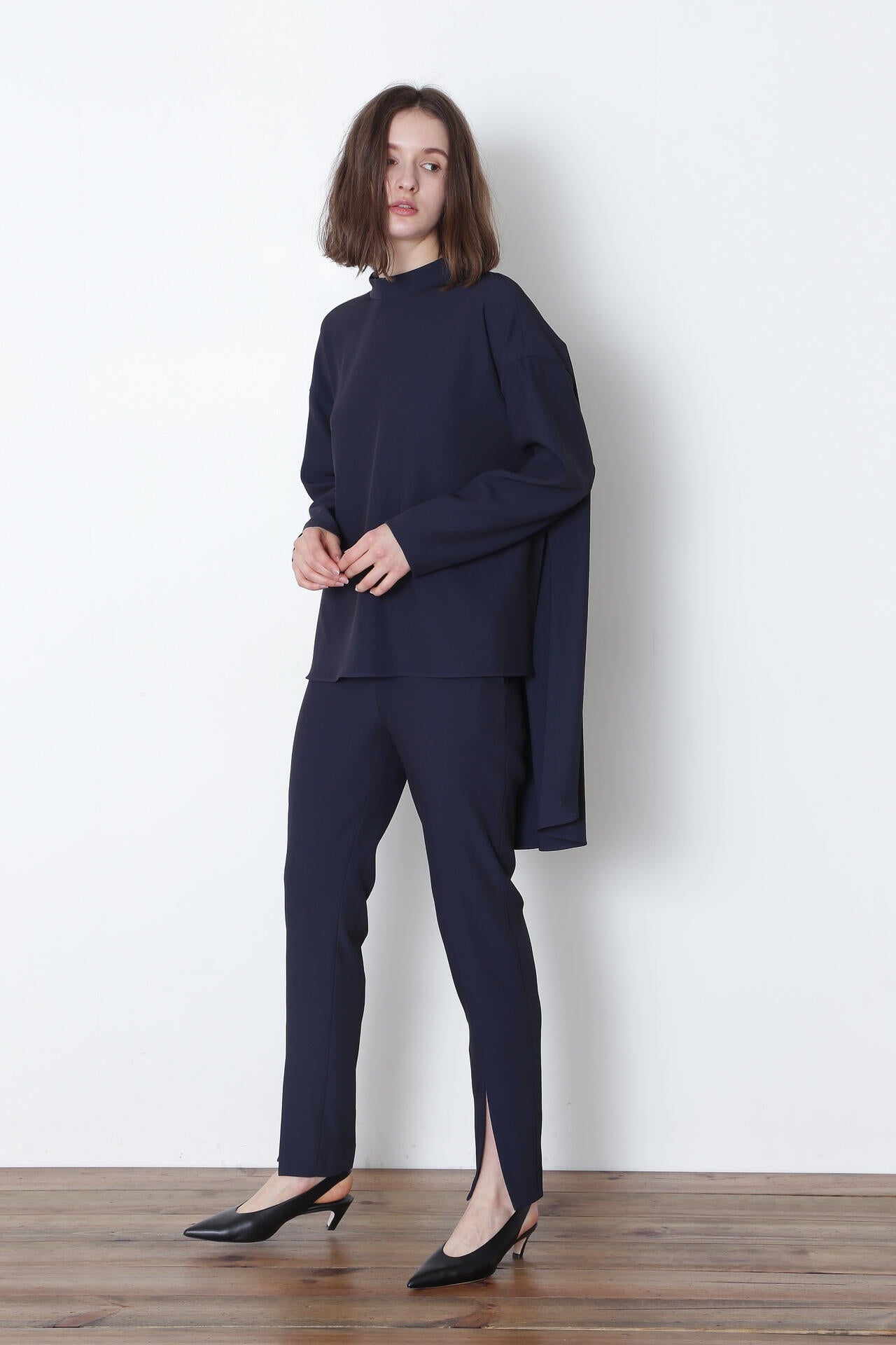 【EC限定】2WAYツイルフロントスリットパンツ（＋10cm丈）