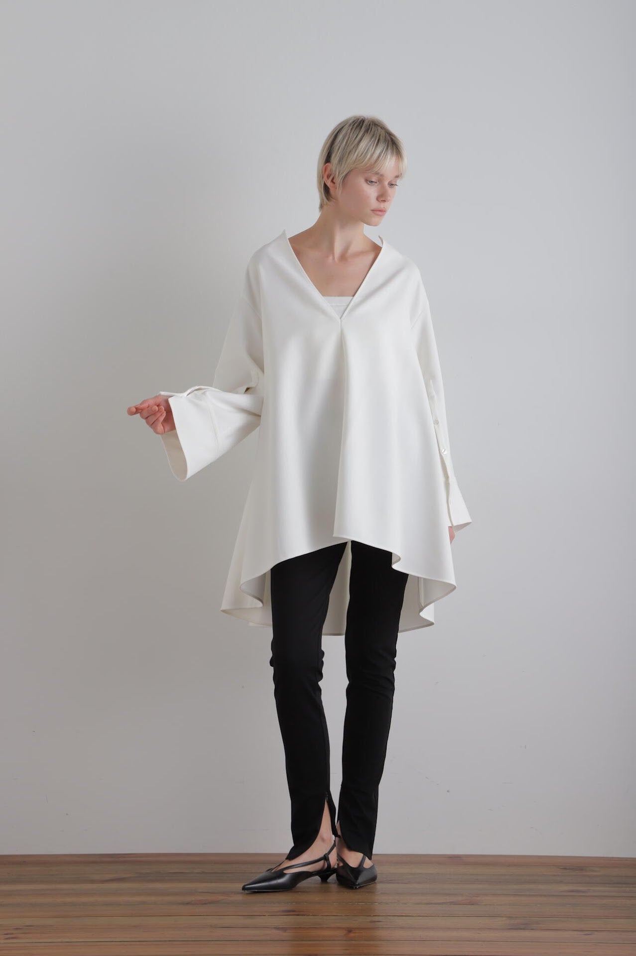 【EC限定カラー/グレー】ハイストレッチレギンスパンツ