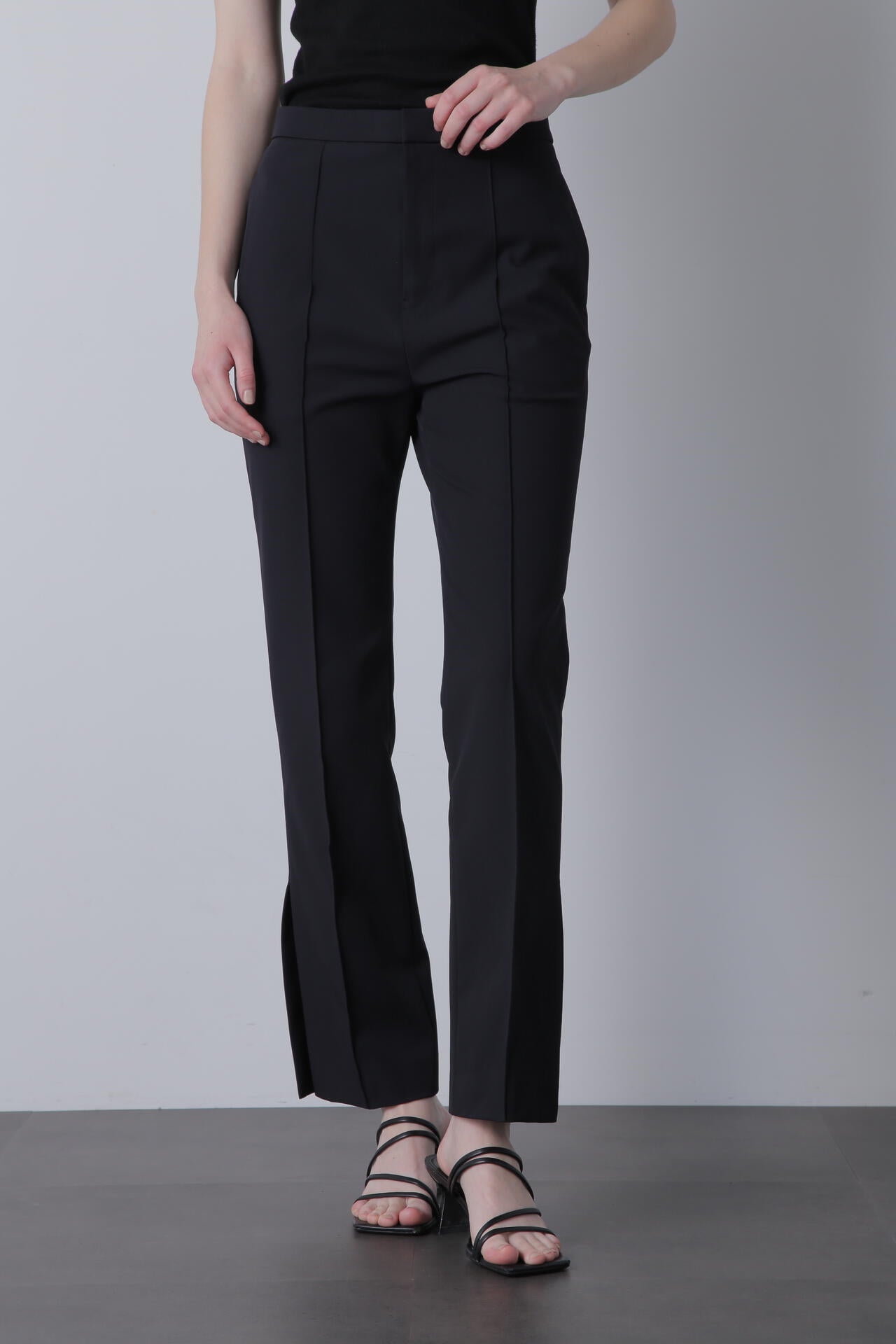 Side Slit Stretch Flare Pants