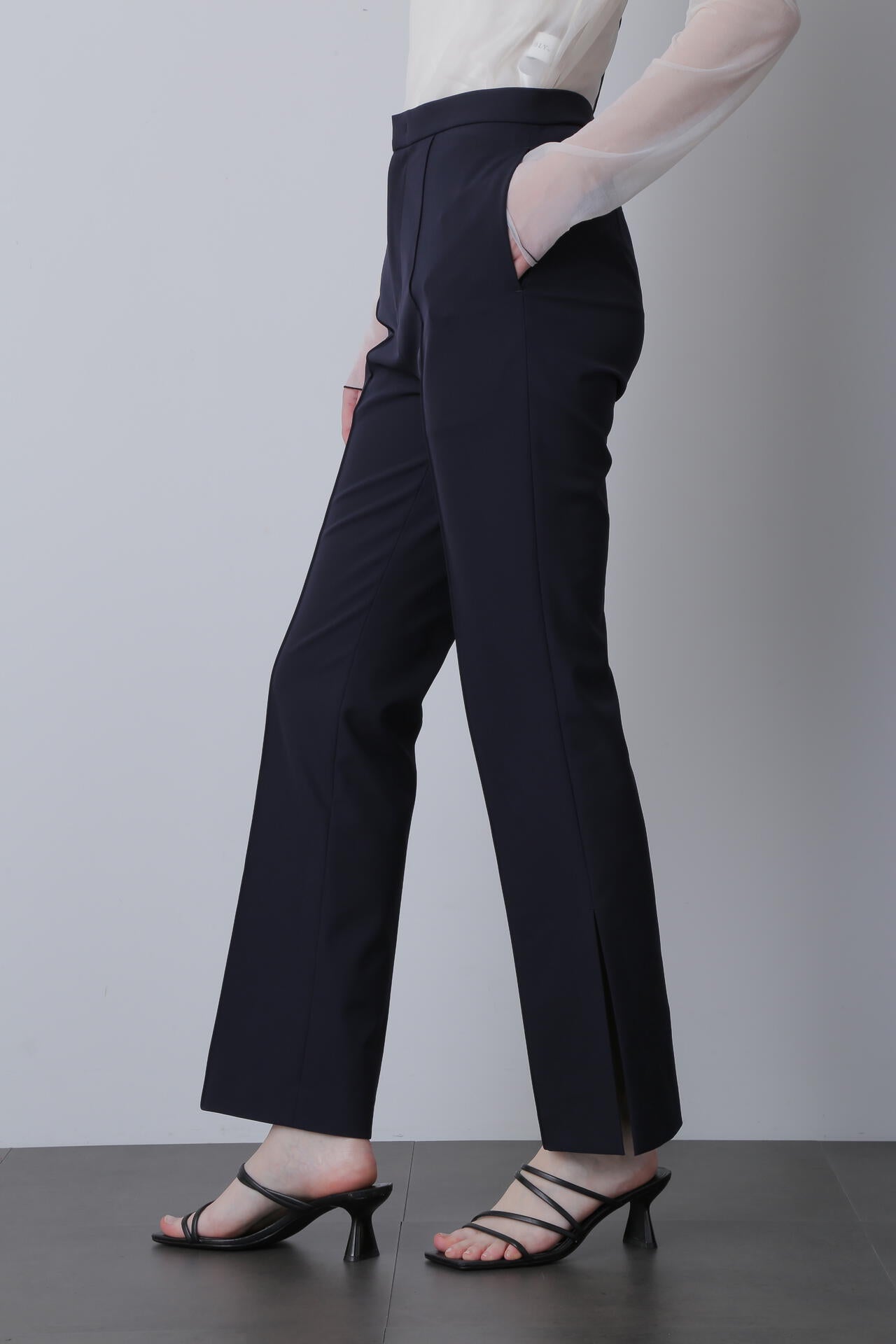 Side Slit Stretch Flare Pants