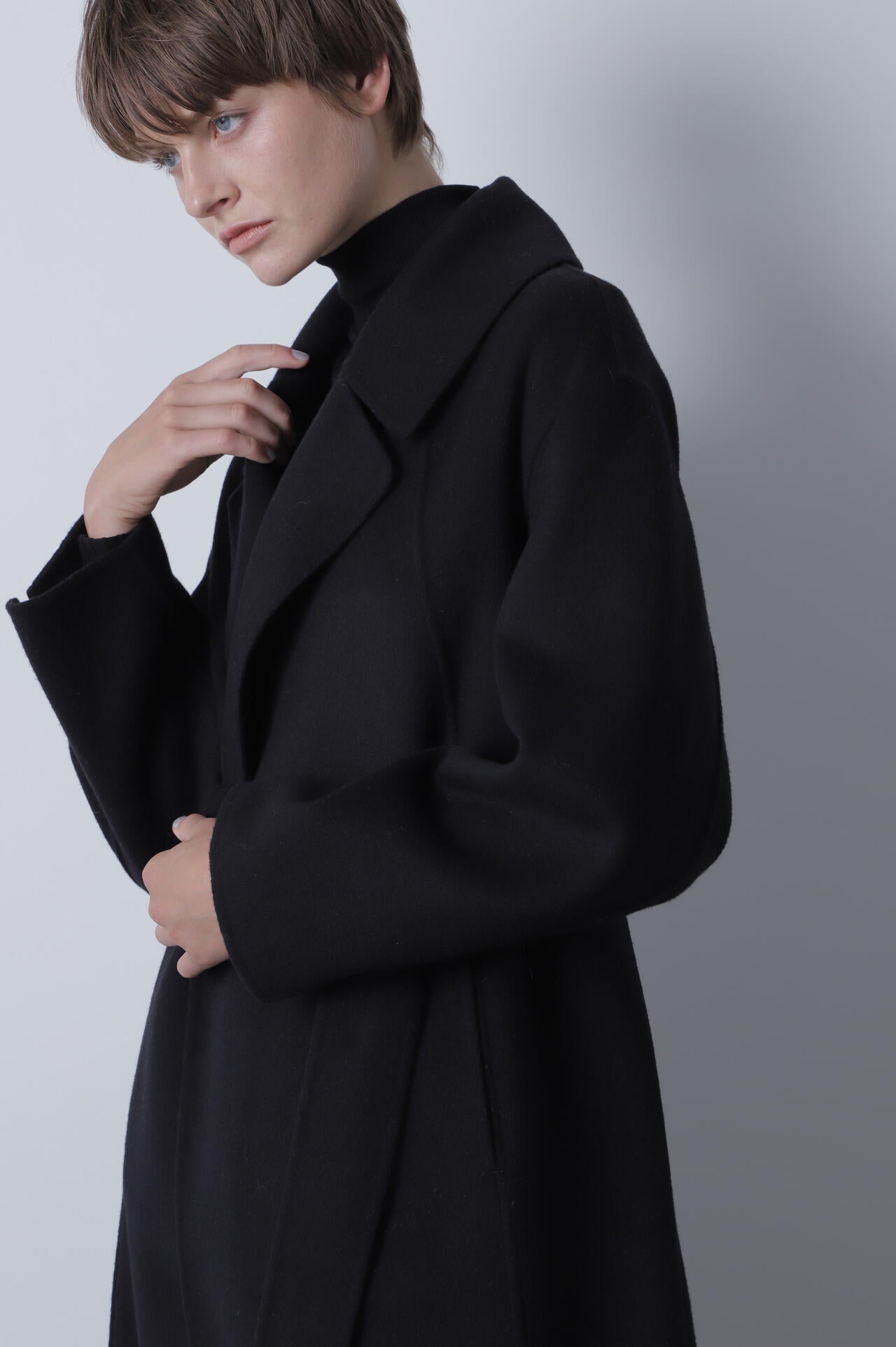 Belted Panel Line Coat