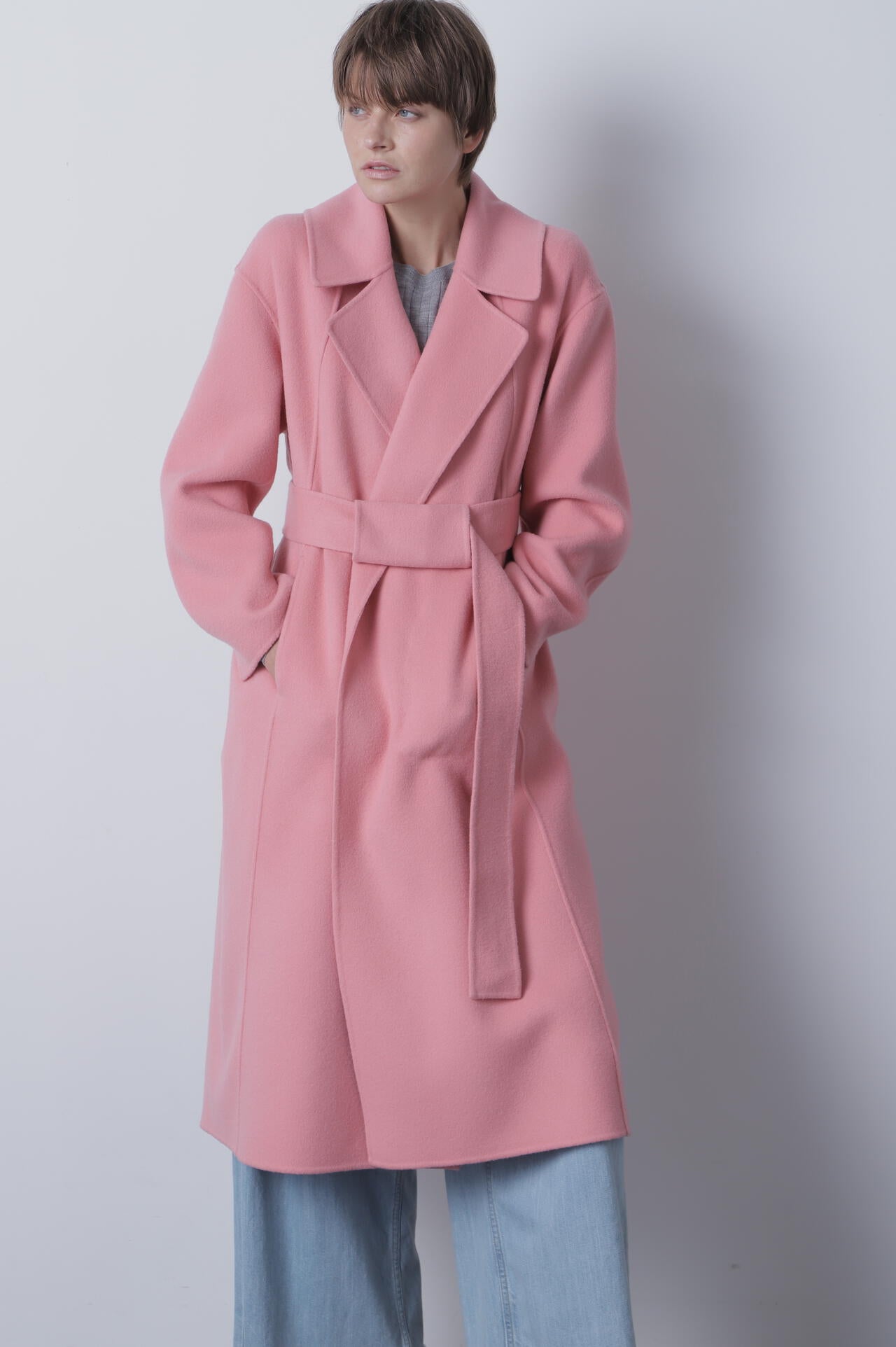 Belted Panel Line Coat