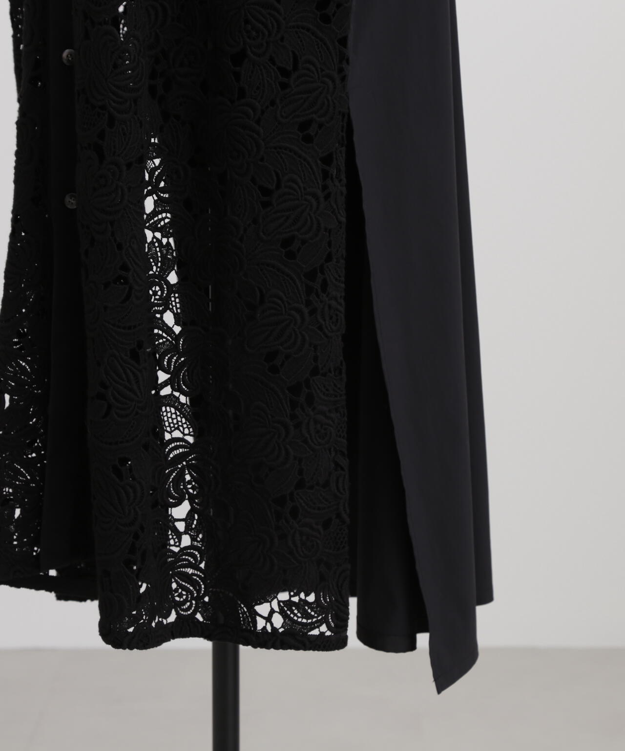 Lace Combi Shirt Dress