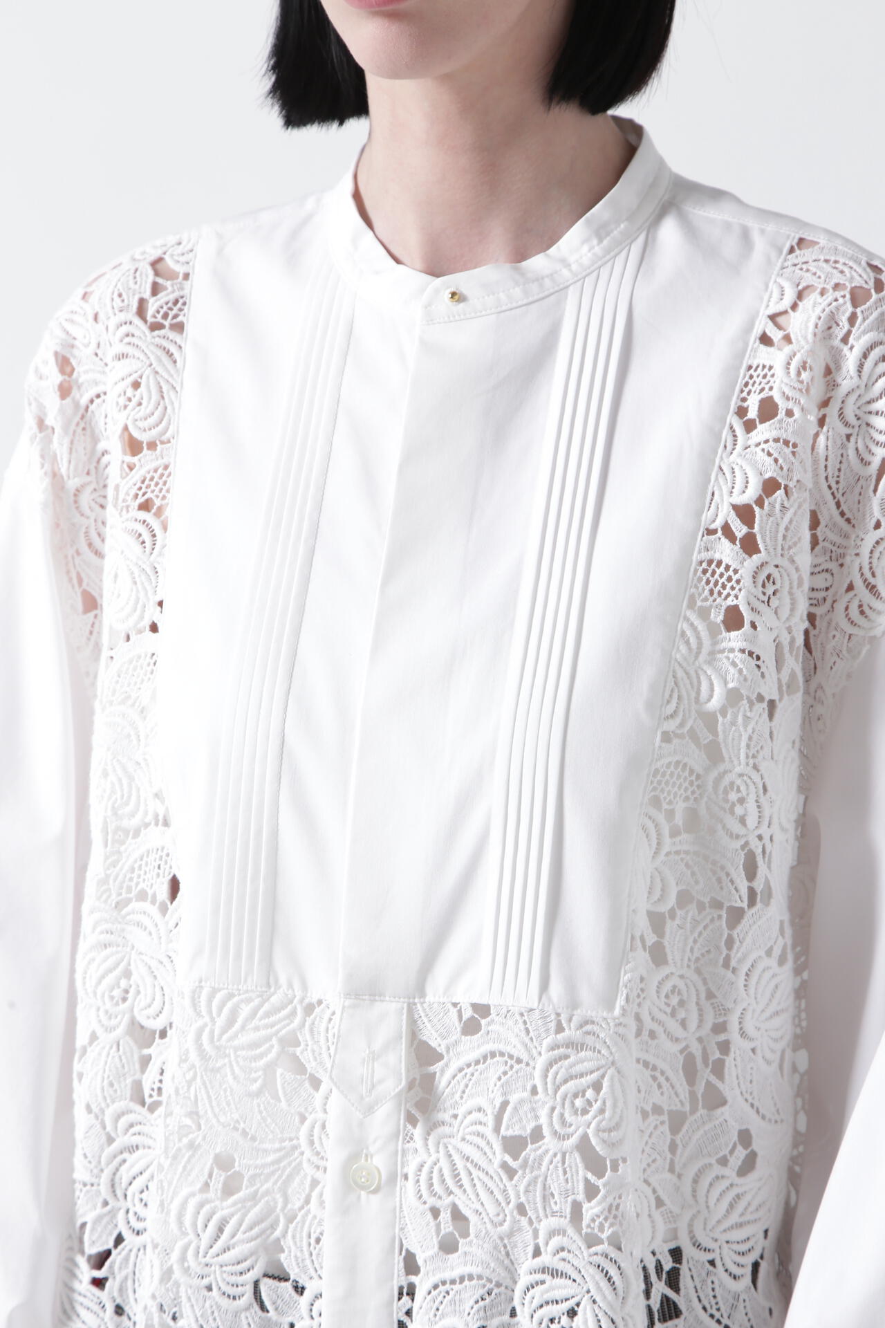 Lace Combi Shirt Dress