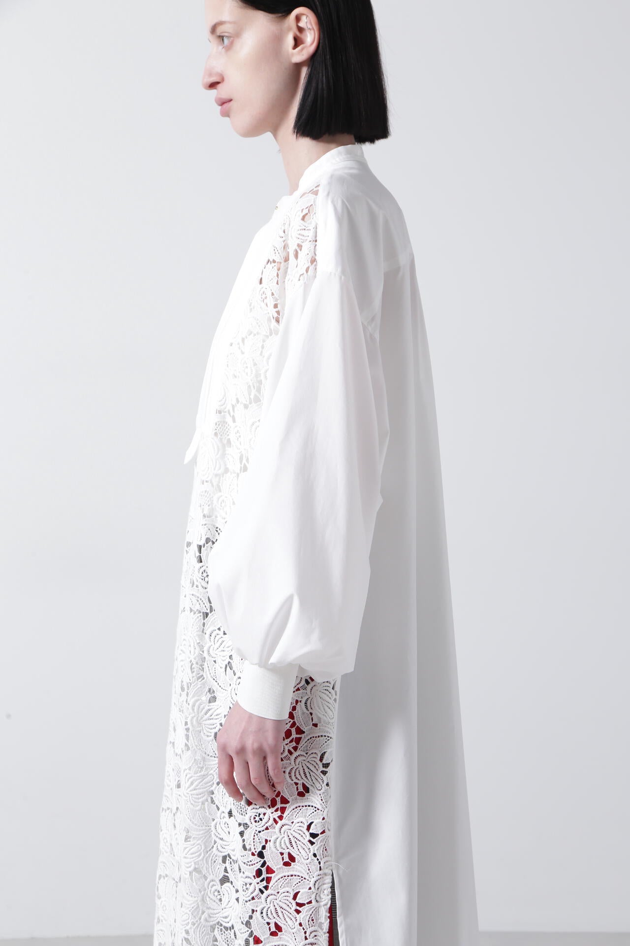 Lace Combi Shirt Dress