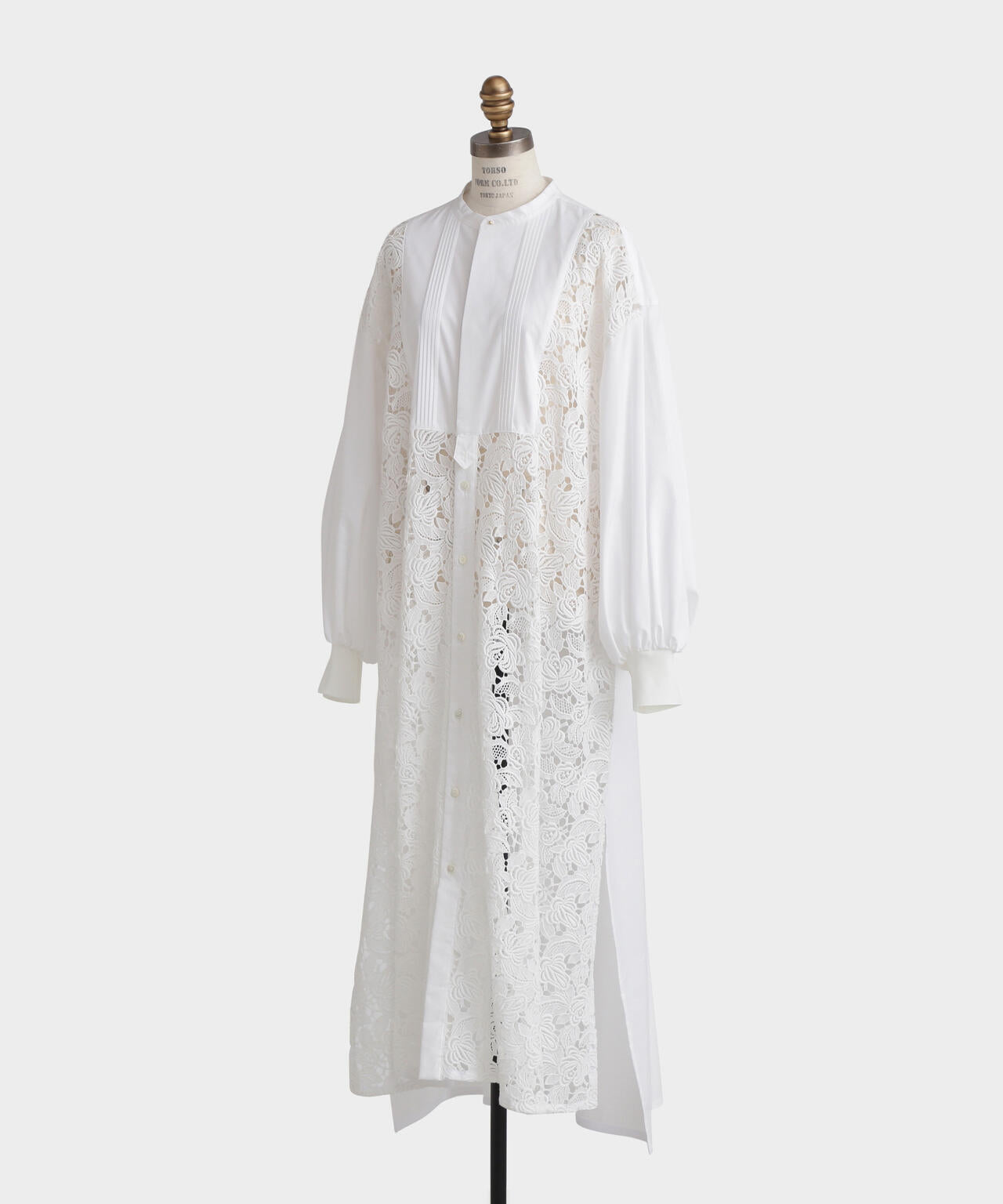 Lace Combi Shirt Dress