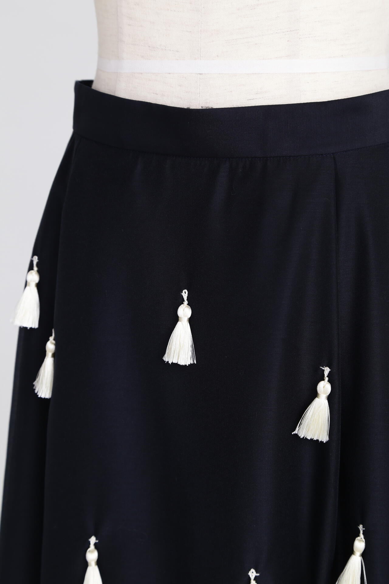 Sheer Organdy Tassel Skirt