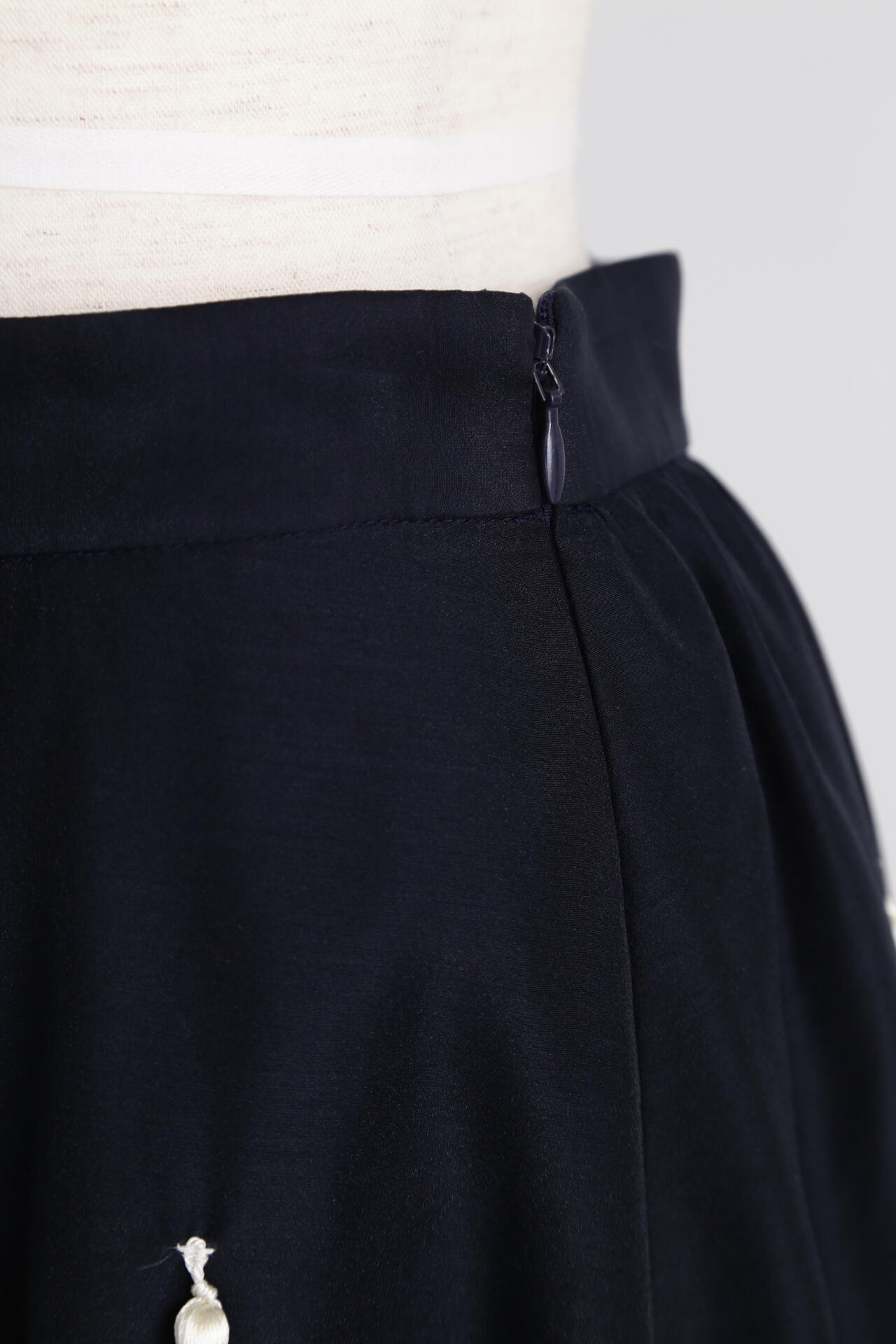 Sheer Organdy Tassel Skirt