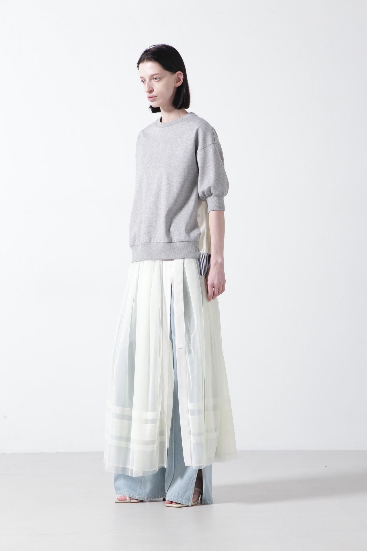 【TV着用】【GISELe 6月号掲載商品】Tulle/Organdy Layered Skirt