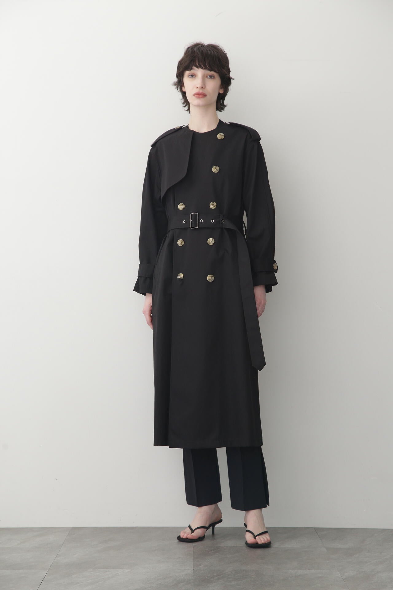 No Collar Trench Coat