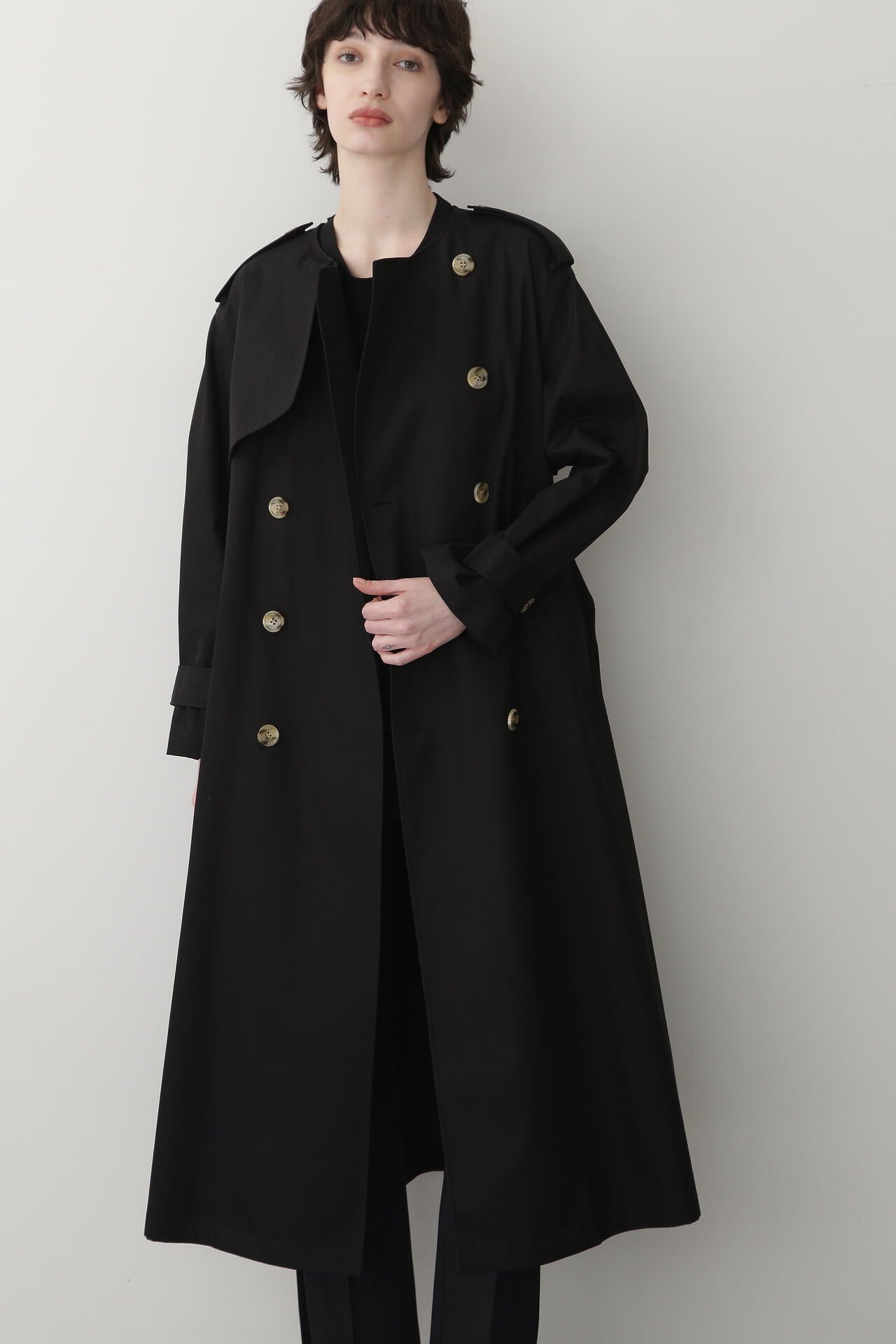 No Collar Trench Coat