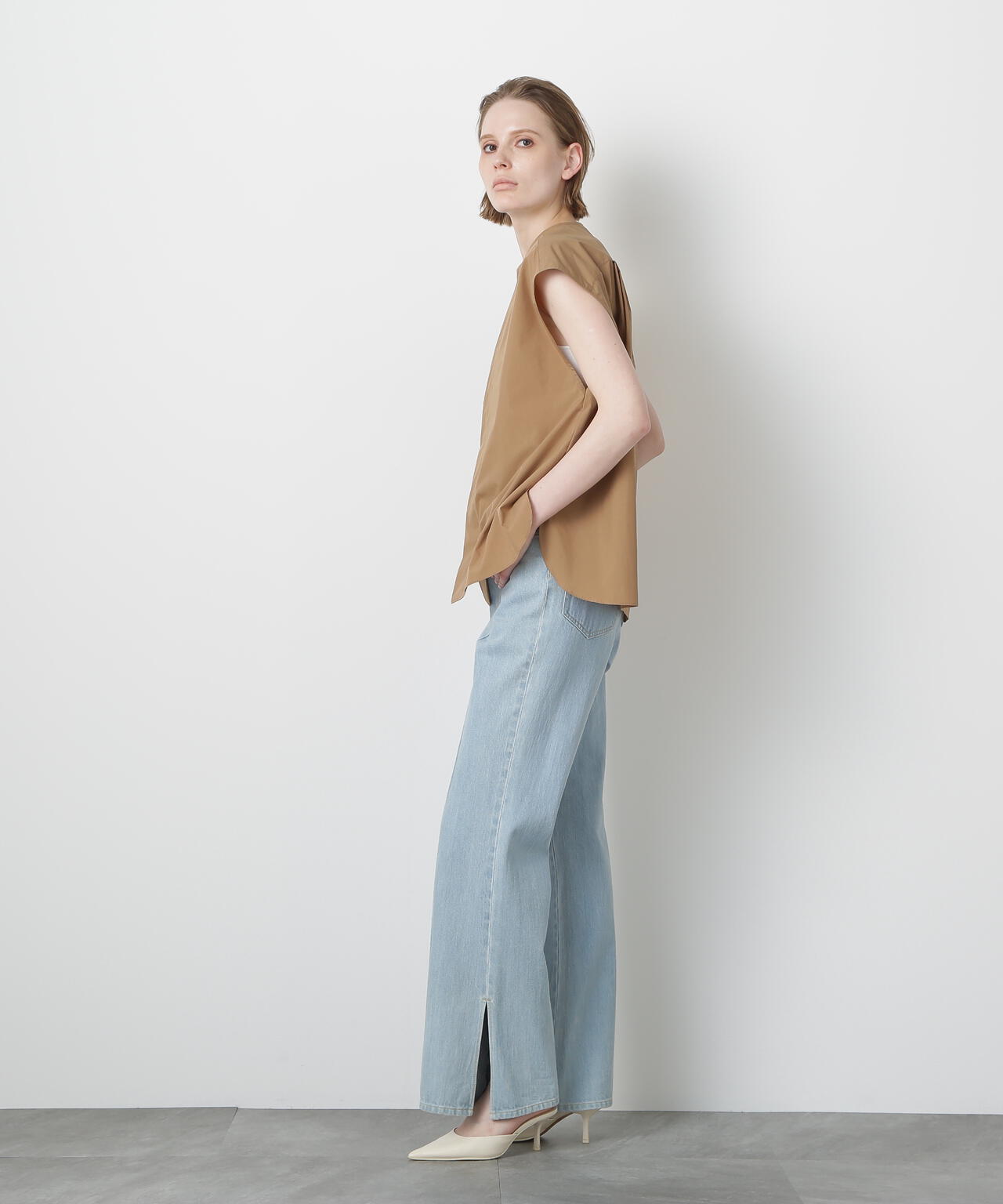 【VERY 9月号掲載商品】Roundneck Gilet Blouse