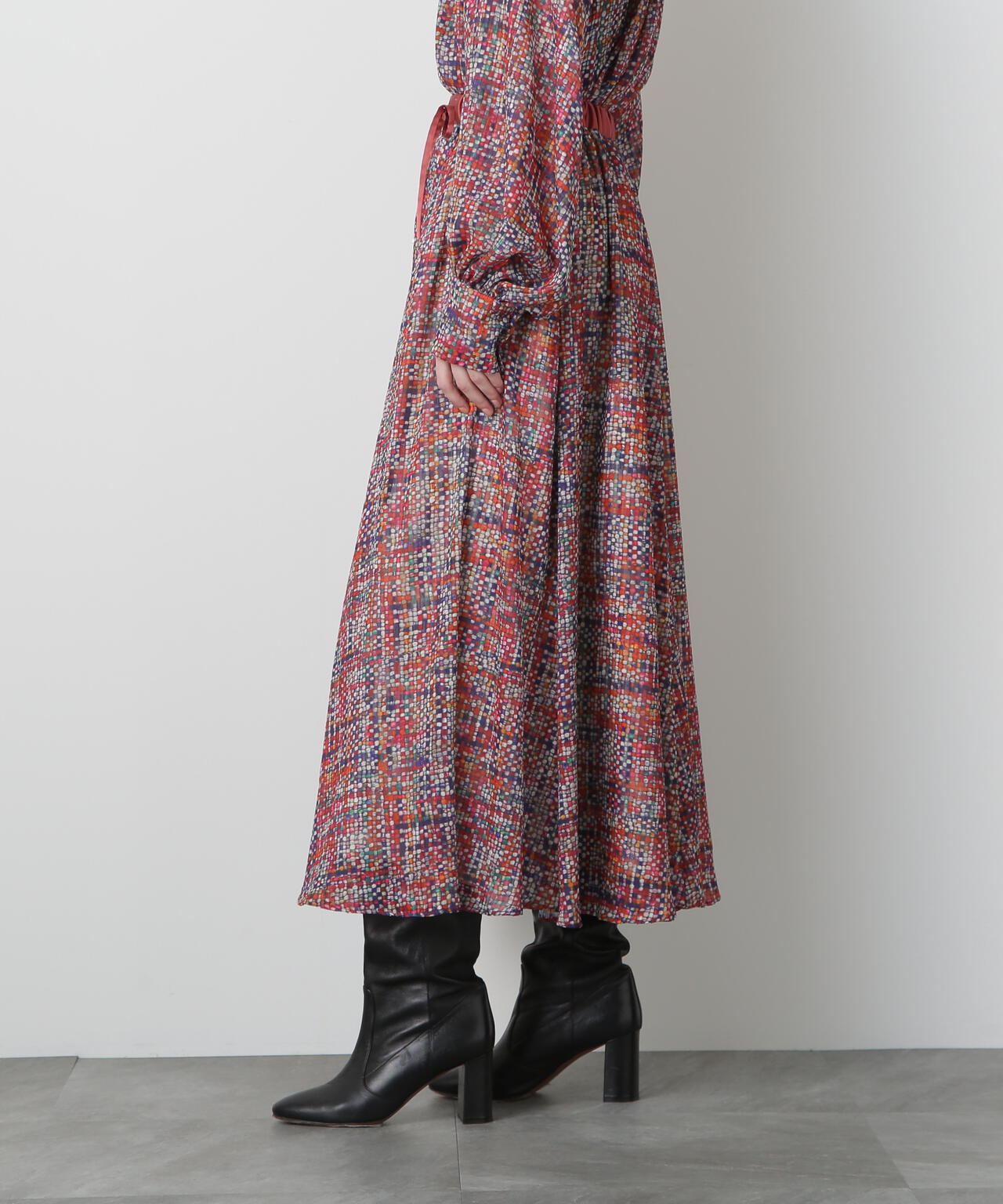 Printed Maxi Flare Skirt
