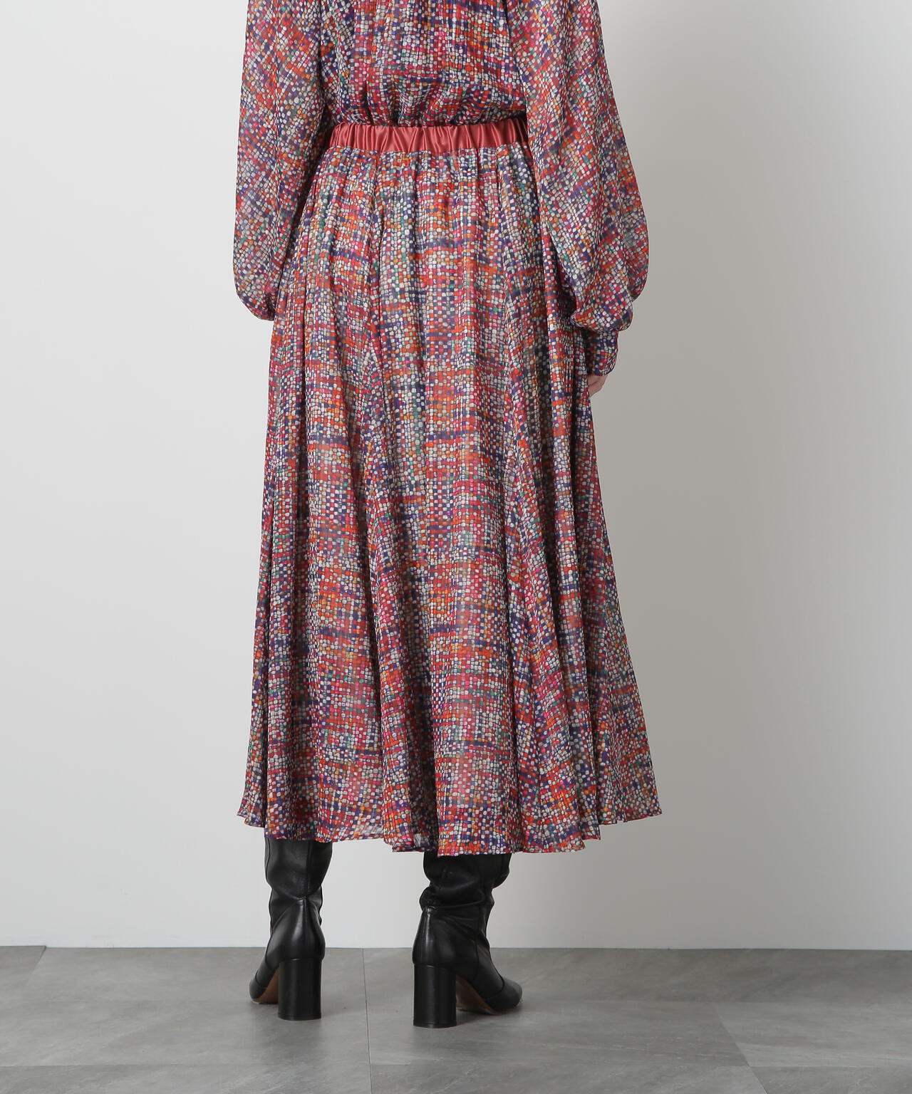 Printed Maxi Flare Skirt