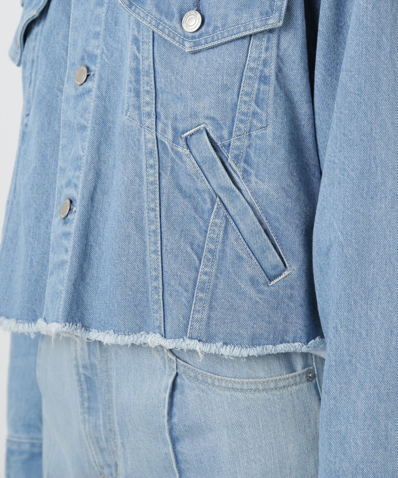 Fur Trim Combination Denim JK