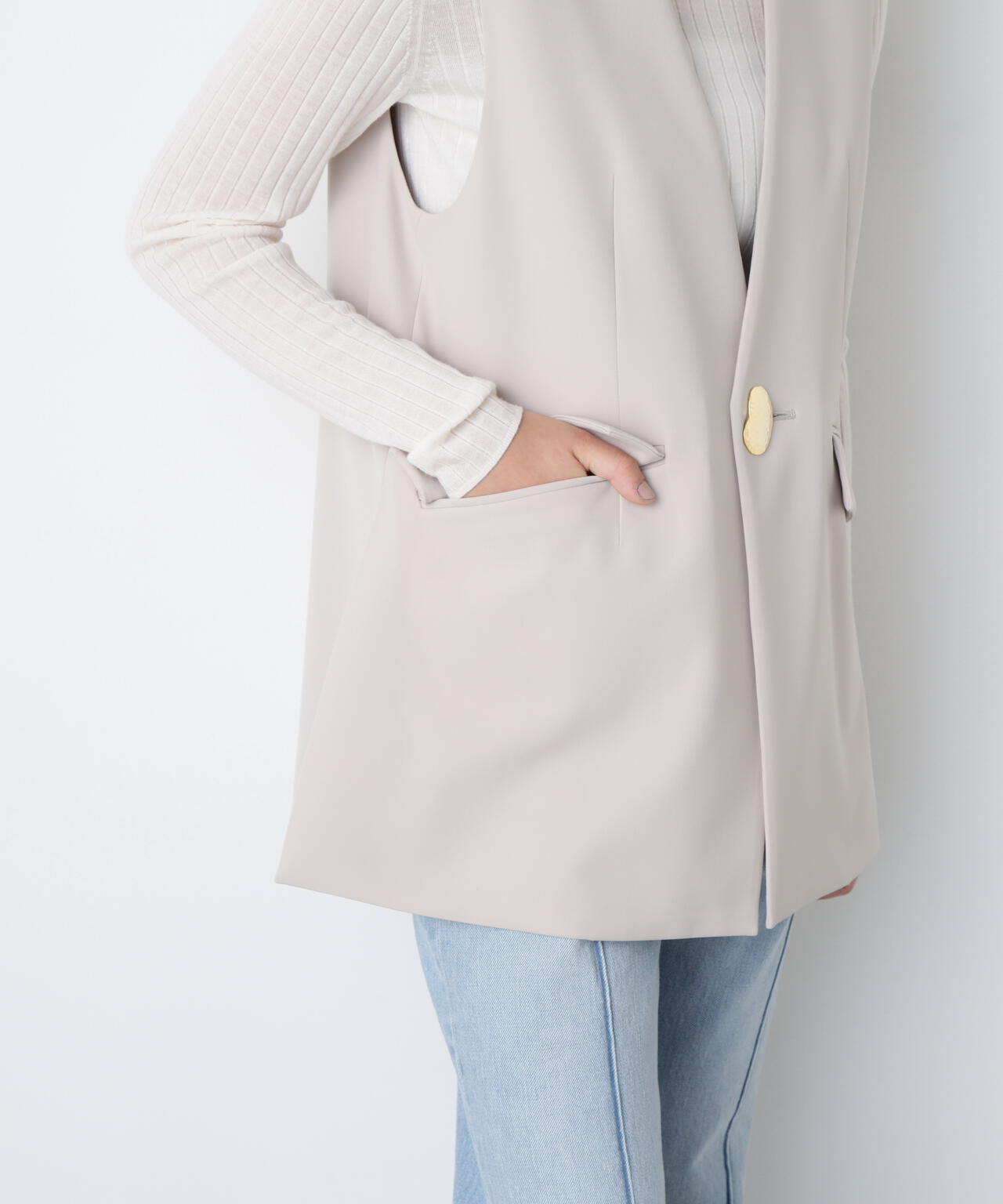 Metal Button Gilet