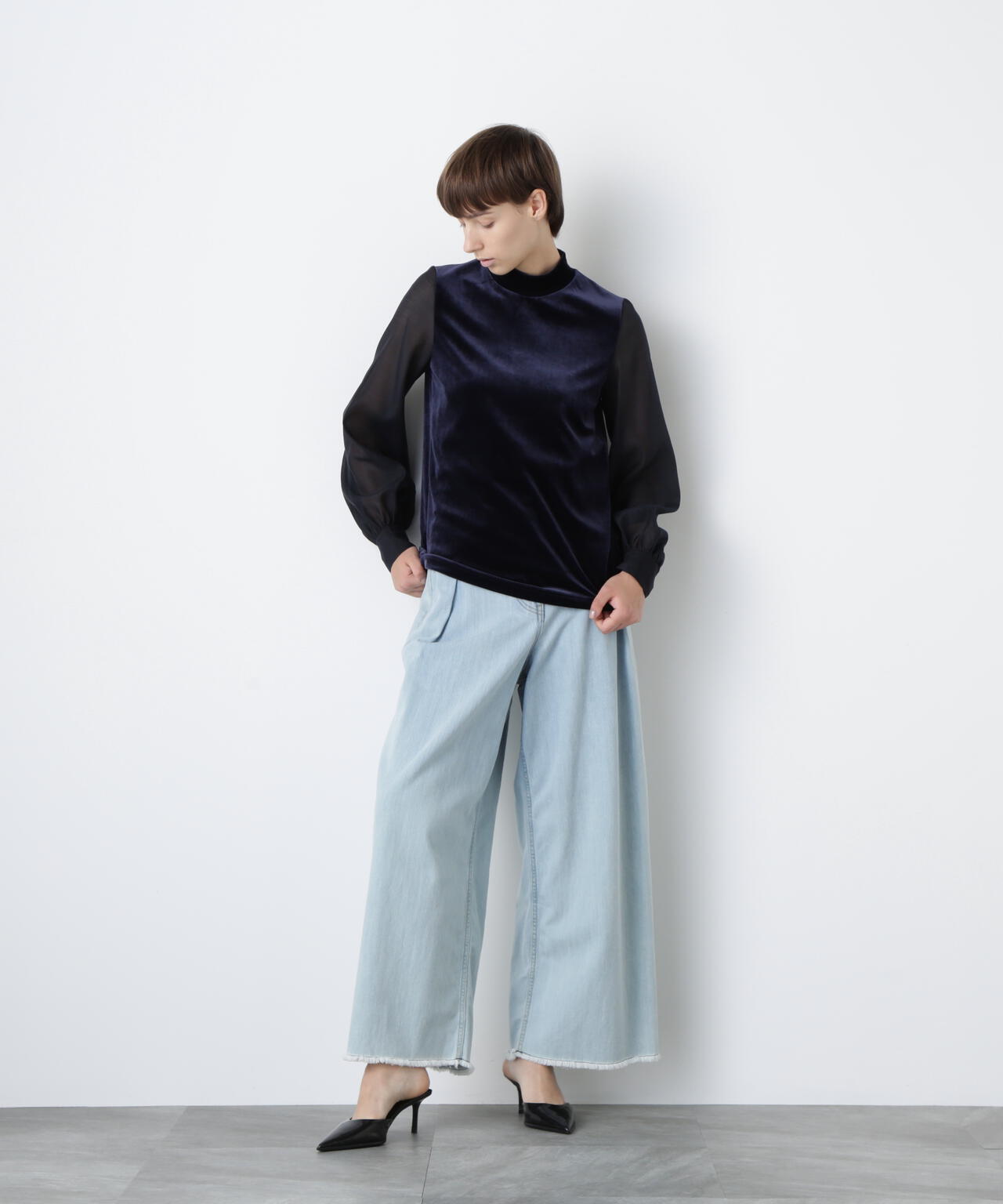 Velour Organdy Pullover