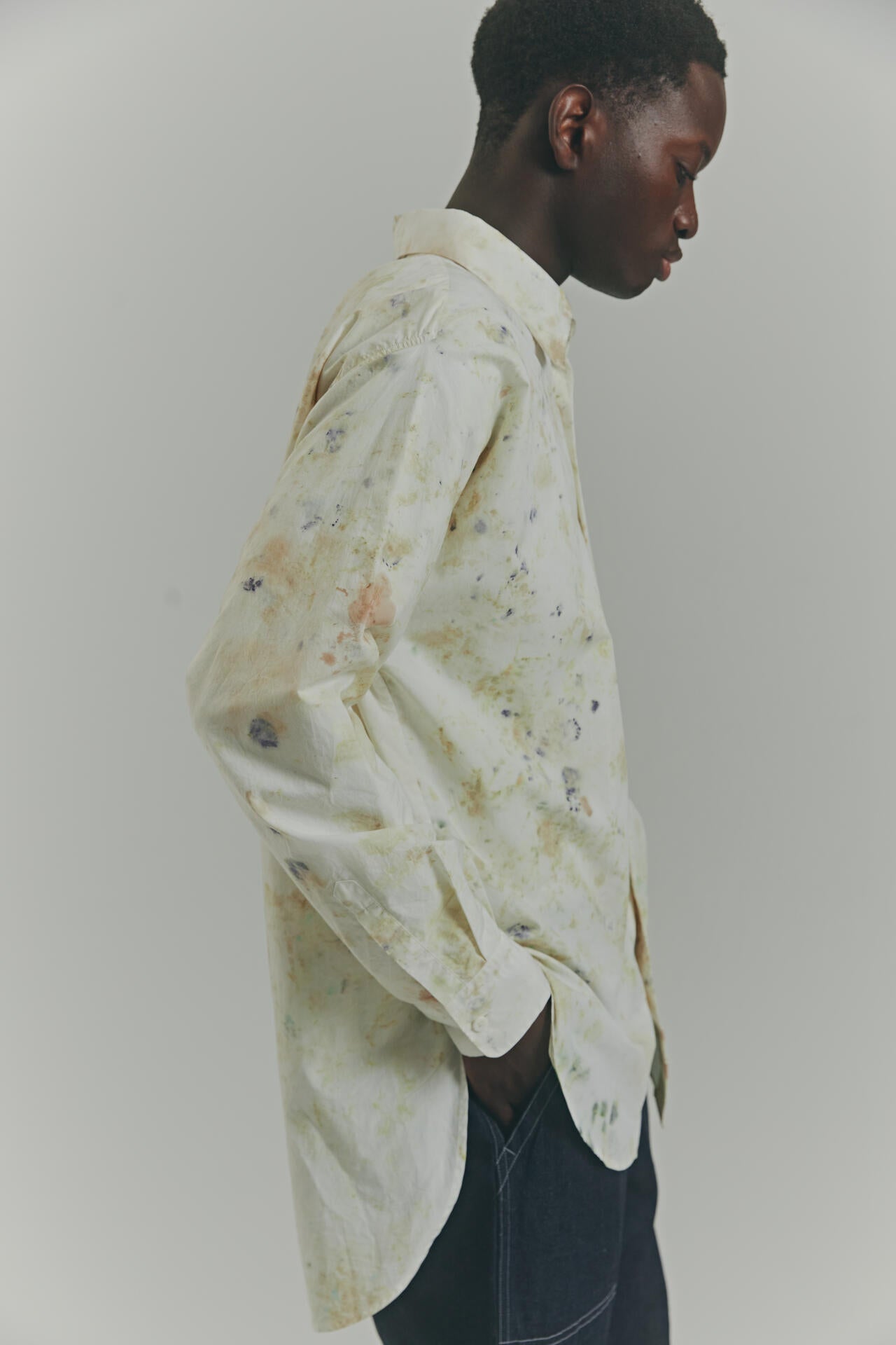 quitan / BUNDLE DYE WIDE R/C SHIRT