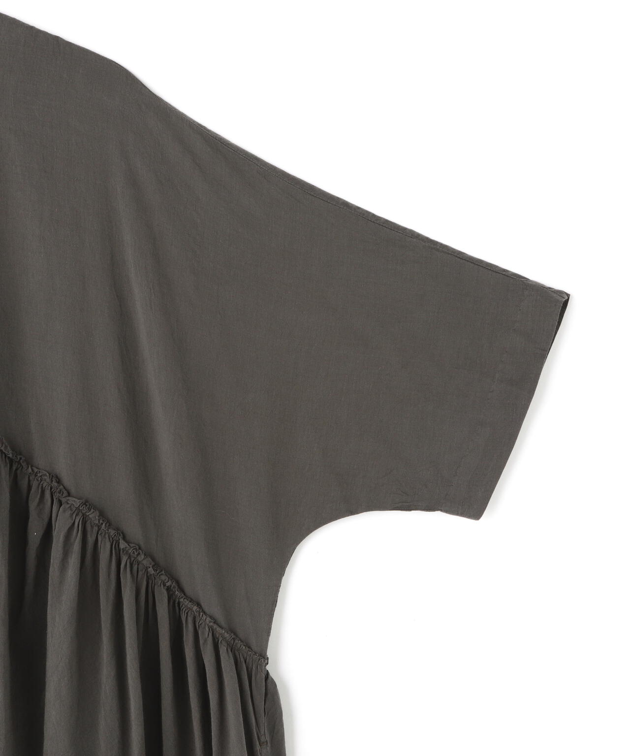 quitan / KHADI COTTON SILK SQUEESED TIRED DRESS